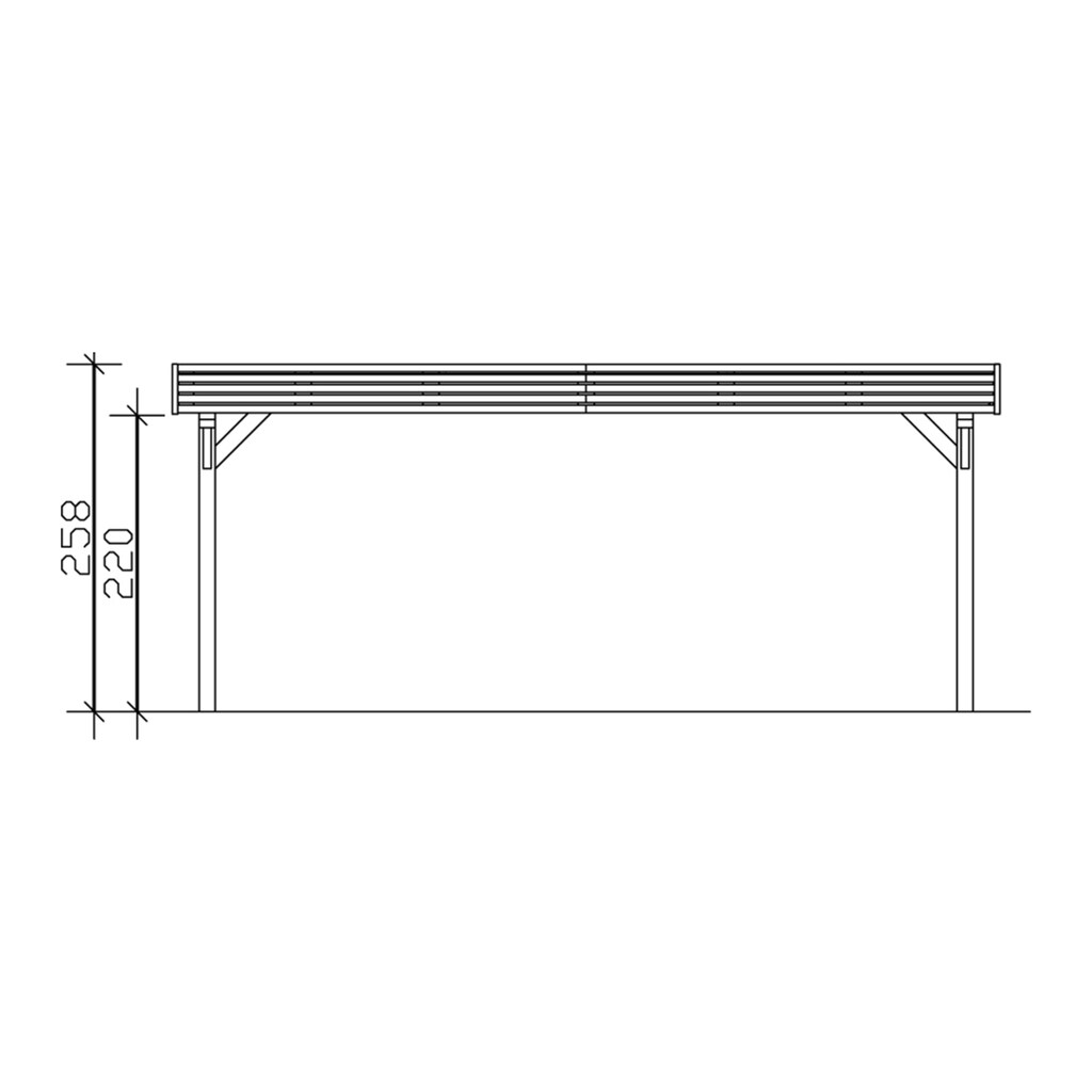 Skanholz Doppelcarport »Spessart«, Leimholz-Nordisches Fichtenholz, 550 cm, hellbraun