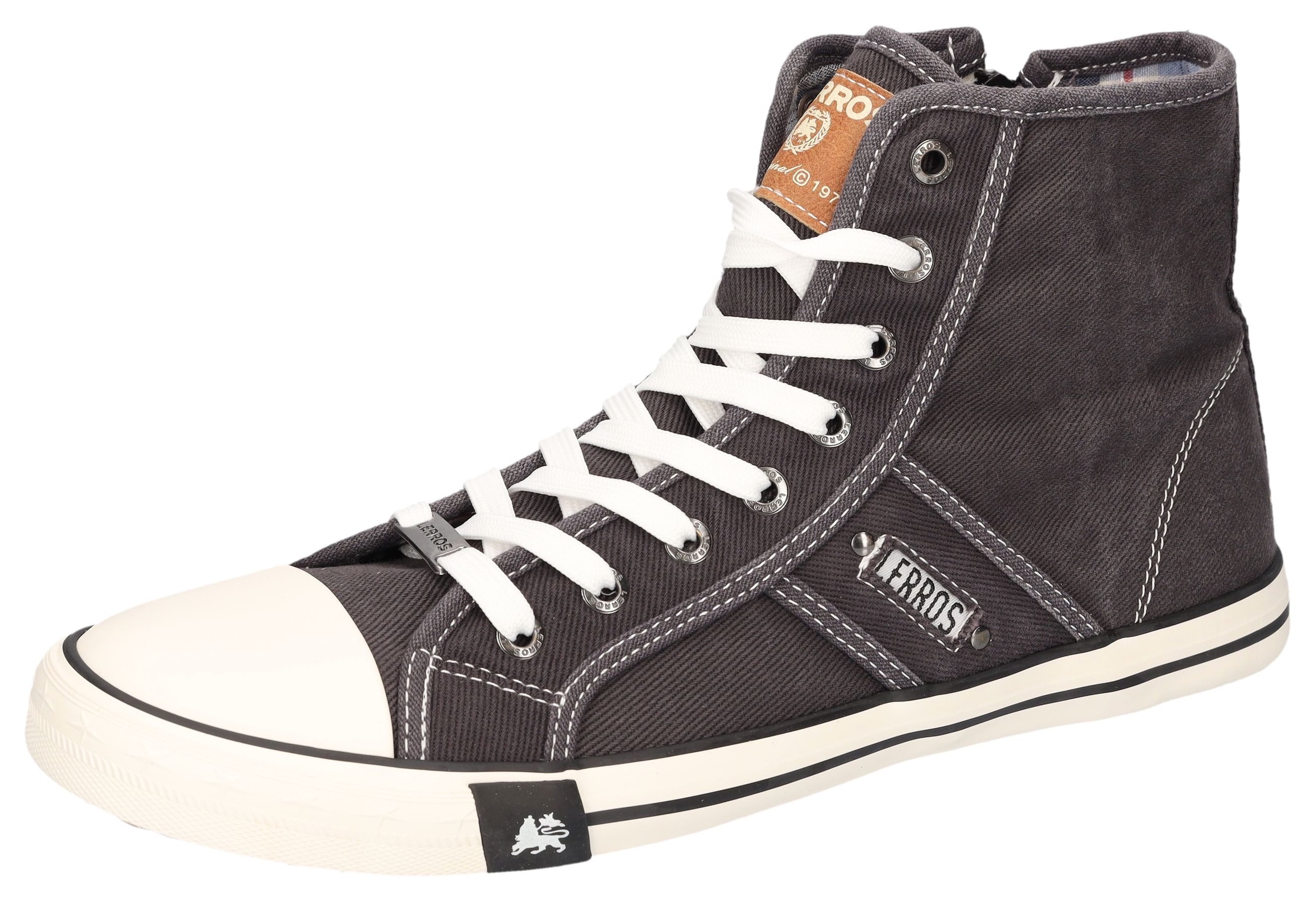 LERROS High Top Sneaker, Schnürboots, Canvas-Boots mit Reißverschluss