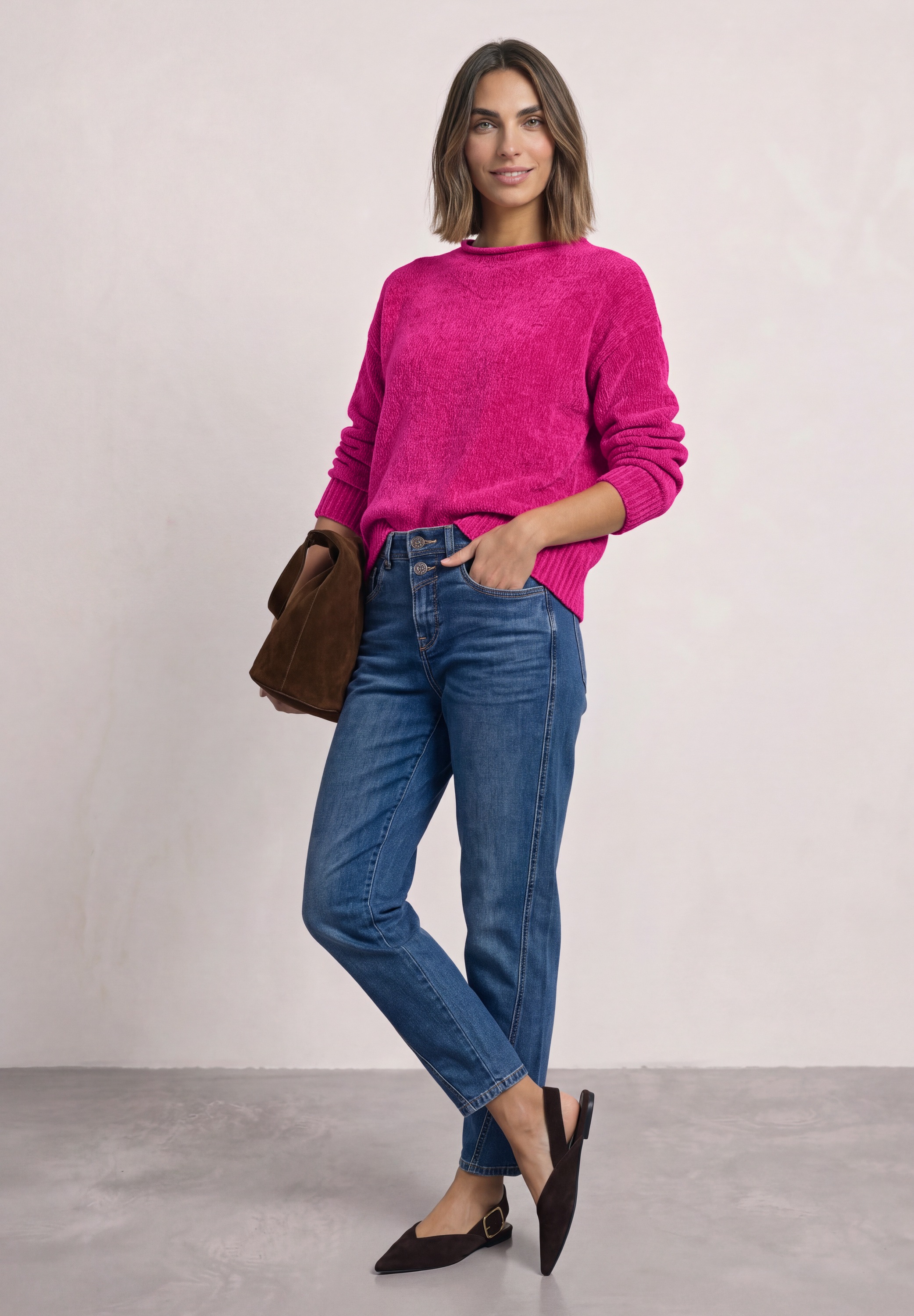 STREET ONE Strickpullover in Unifarbe