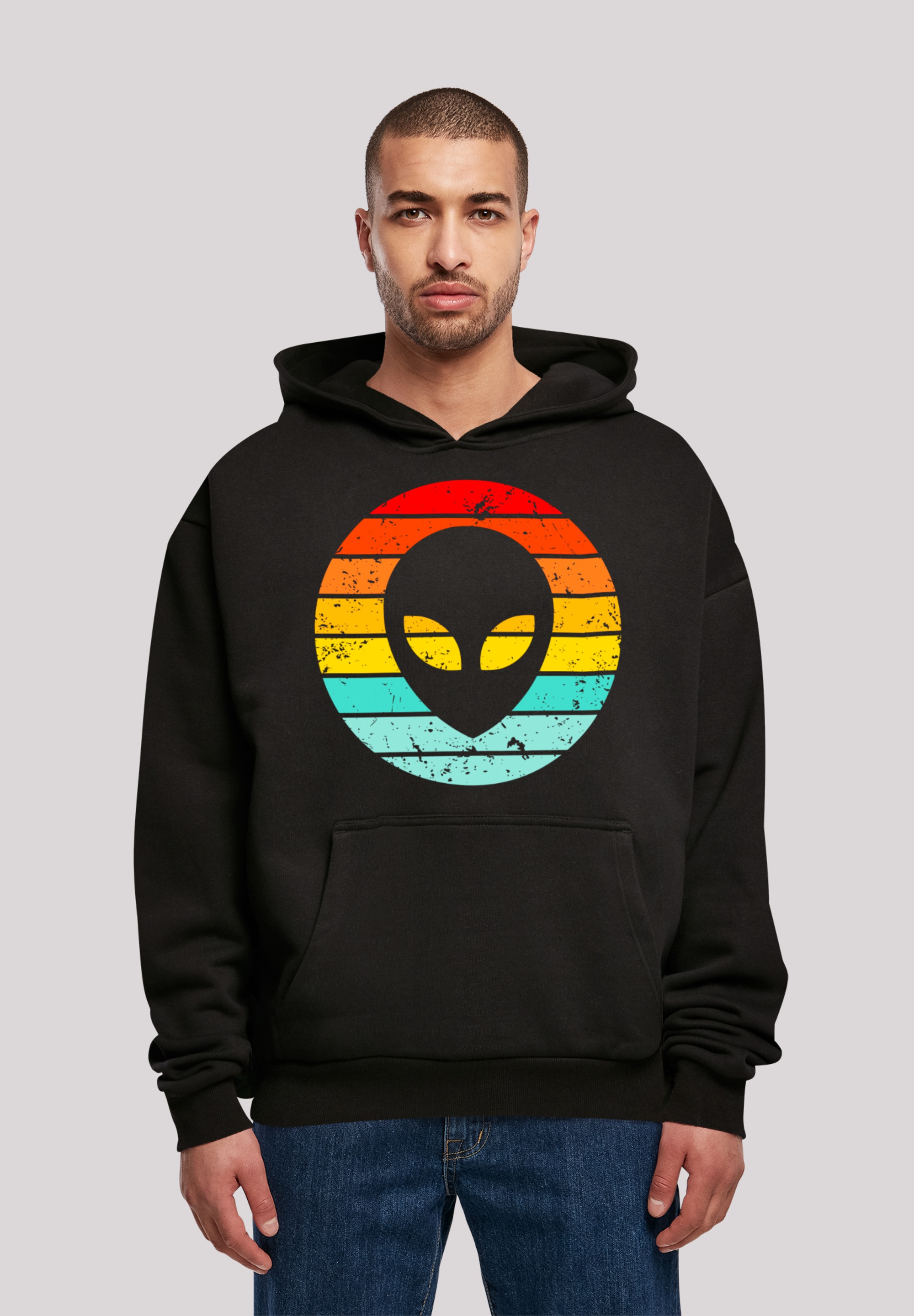 F4NT4STIC Kapuzenpullover »Alien Retro Sonnenuntergang«, Premium Qualität