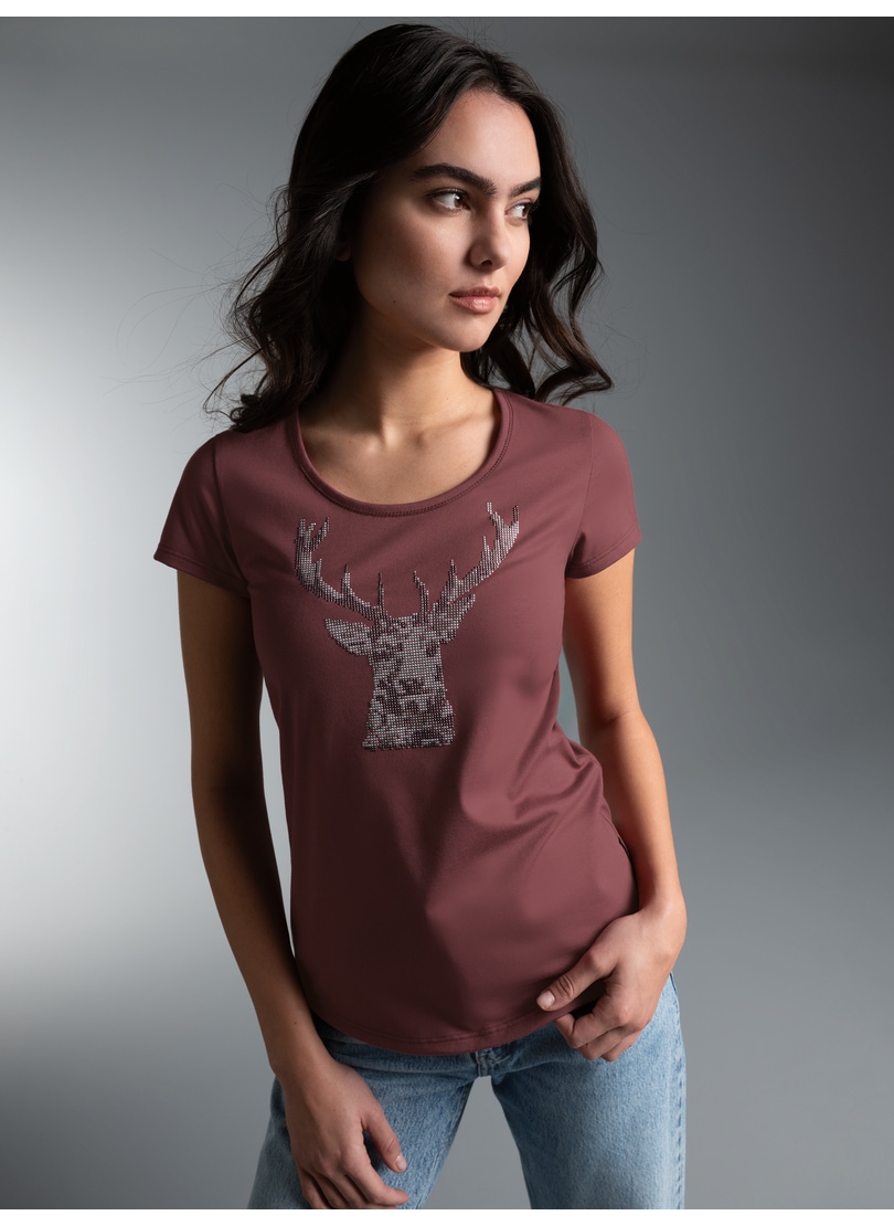 Trigema T-Shirt "TRIGEMA T-Shirt Glitzer-Hirsch" 1 günstig online kaufen