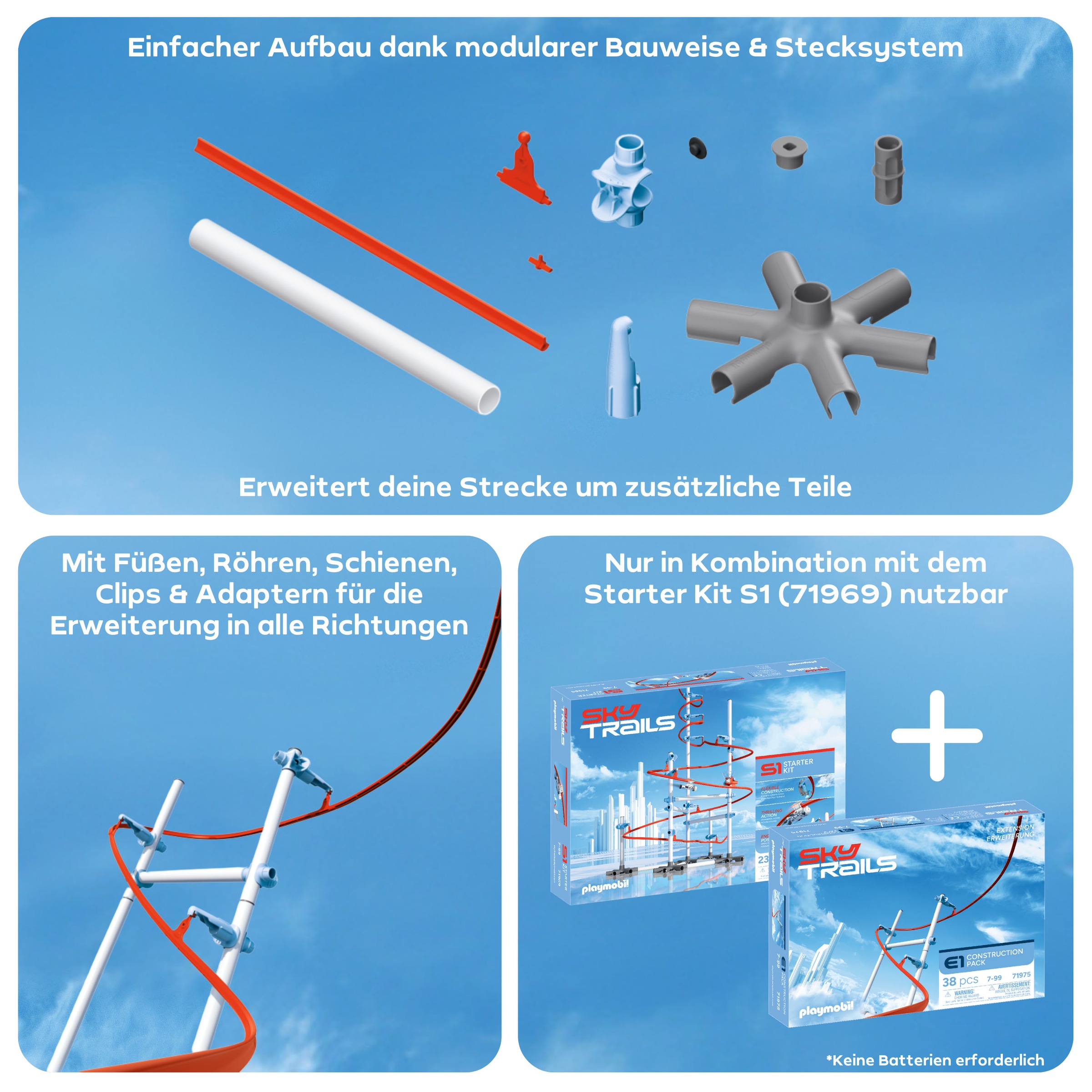 Playmobil® Konstruktions-Spielset »Construction Pack a2 (71975), Sky Trails«, (38 St.), Made in Europe