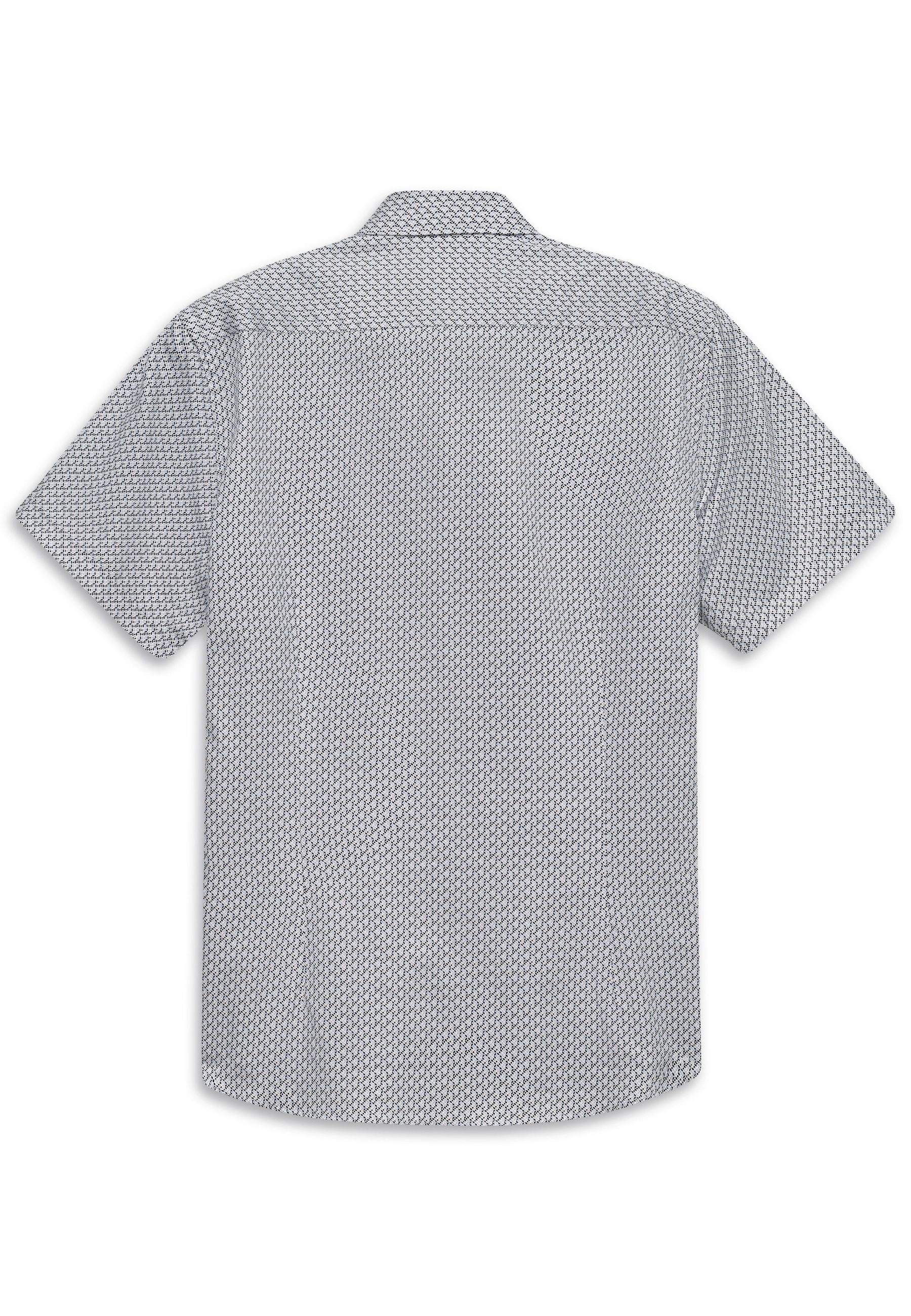 bugatti Kurzarmhemd elegant mit Allover-Muster