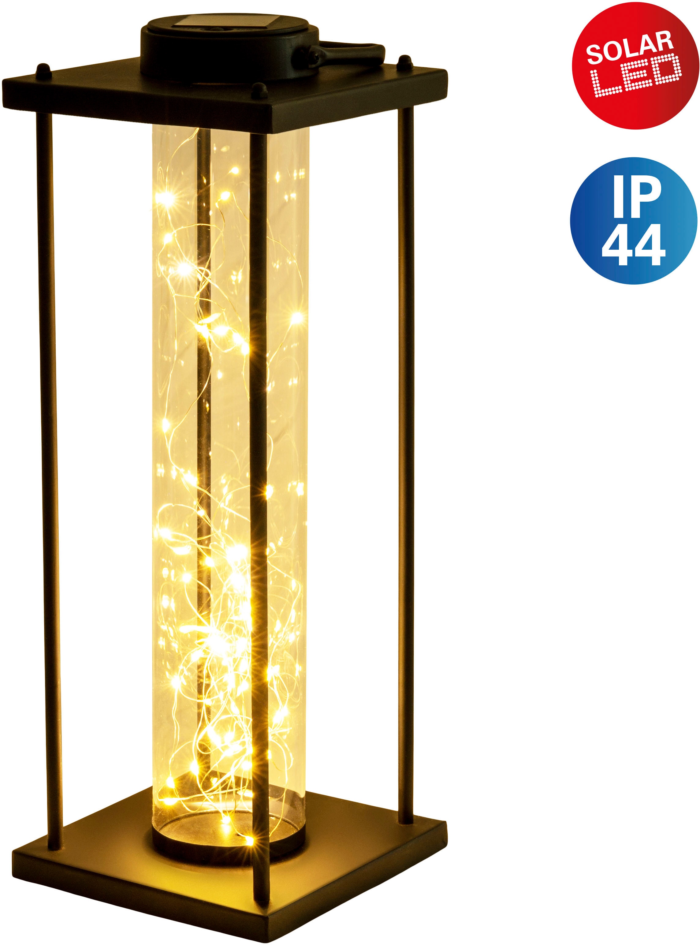 näve LED Solarleuchte »Fairylight«, 1 flammig-flammig, Gestell rechteckig,  Kunststoffzylinder mit LED Lichterdraht warmweiß bestellen | BAUR