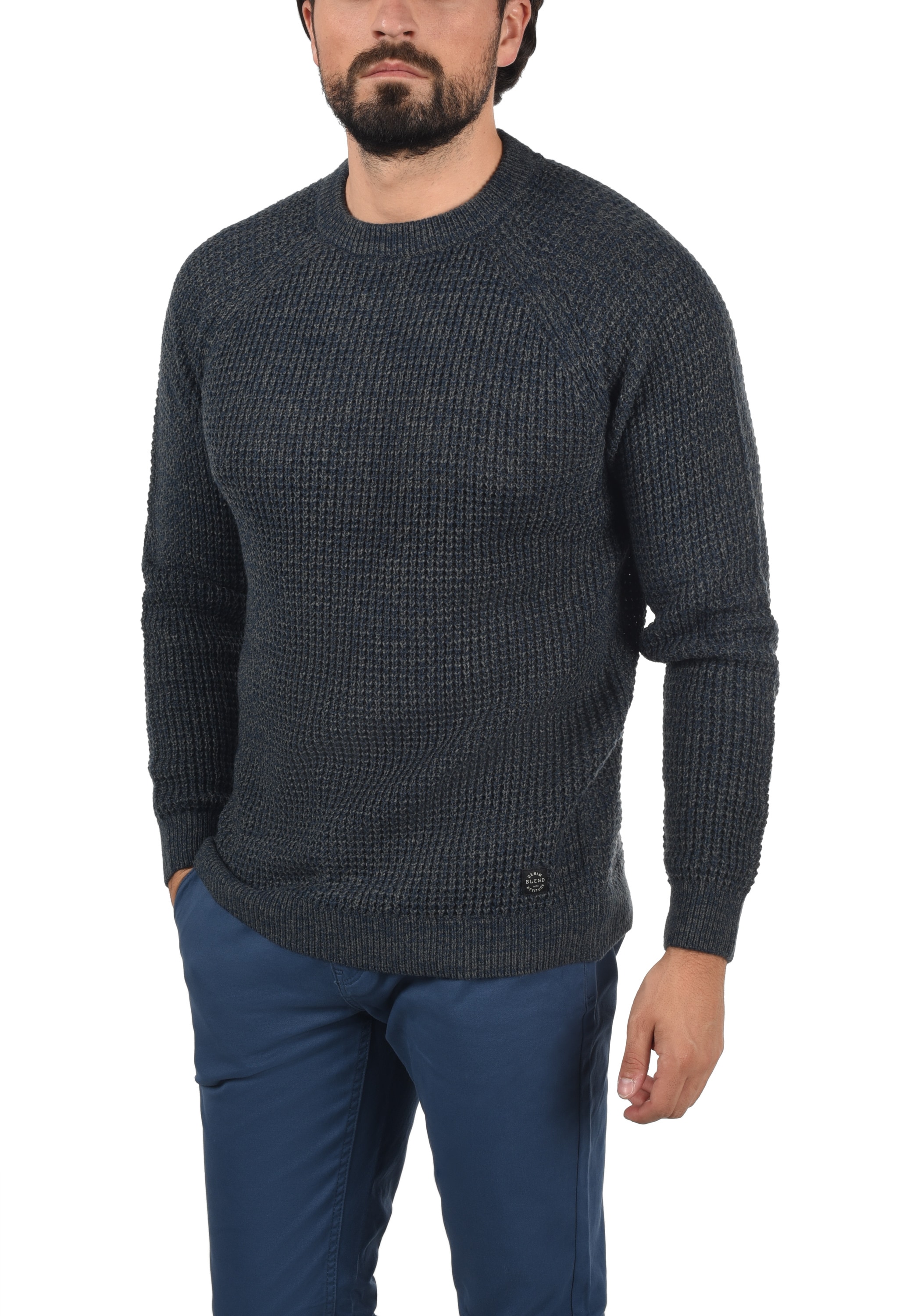 Blend Strickpullover "BHCarrizal", Stilvoller Grobstrick-Pullover mit Rundh günstig online kaufen