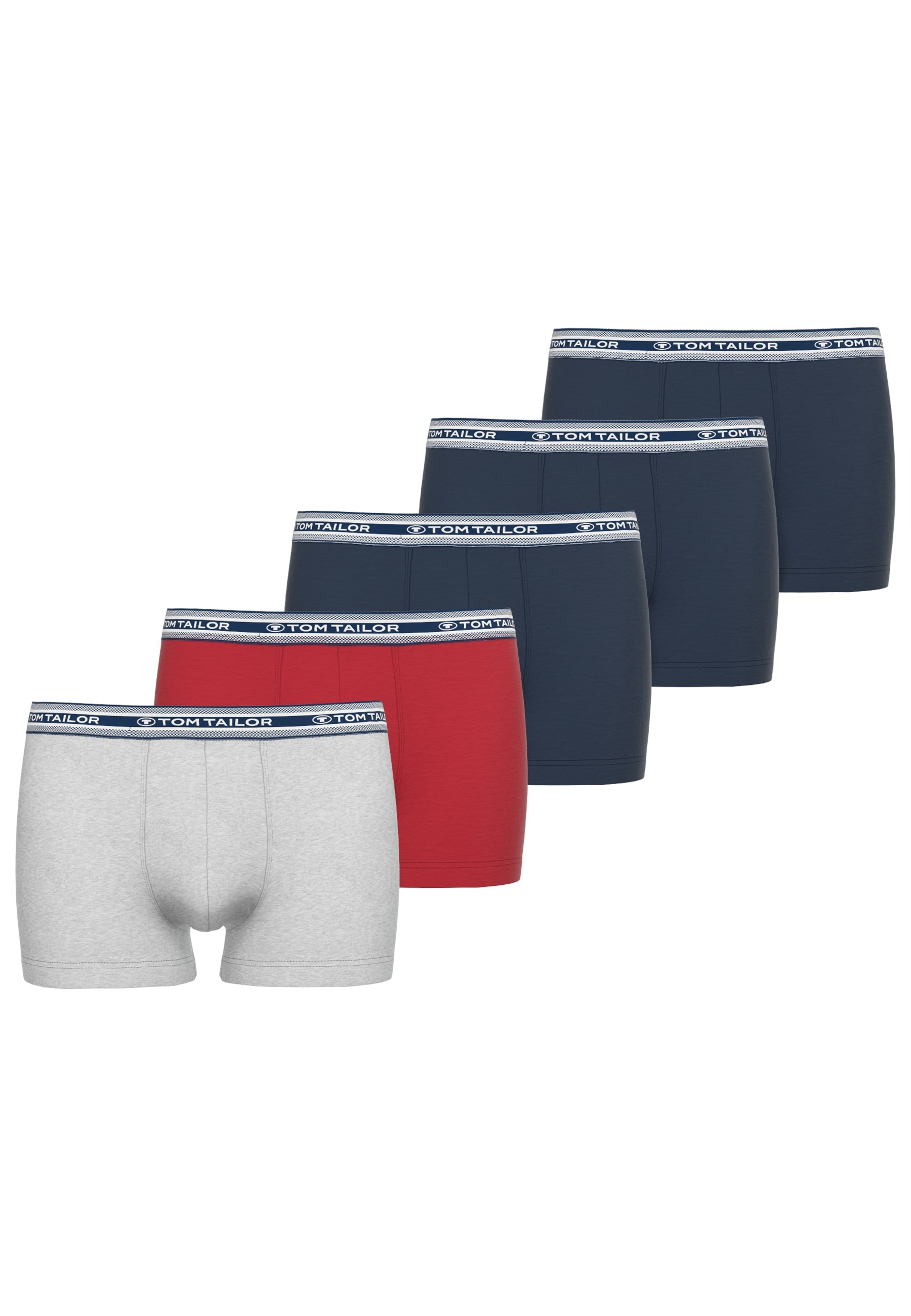 TOM TAILOR Boxershorts, (5 St.), mit schönem Logobund