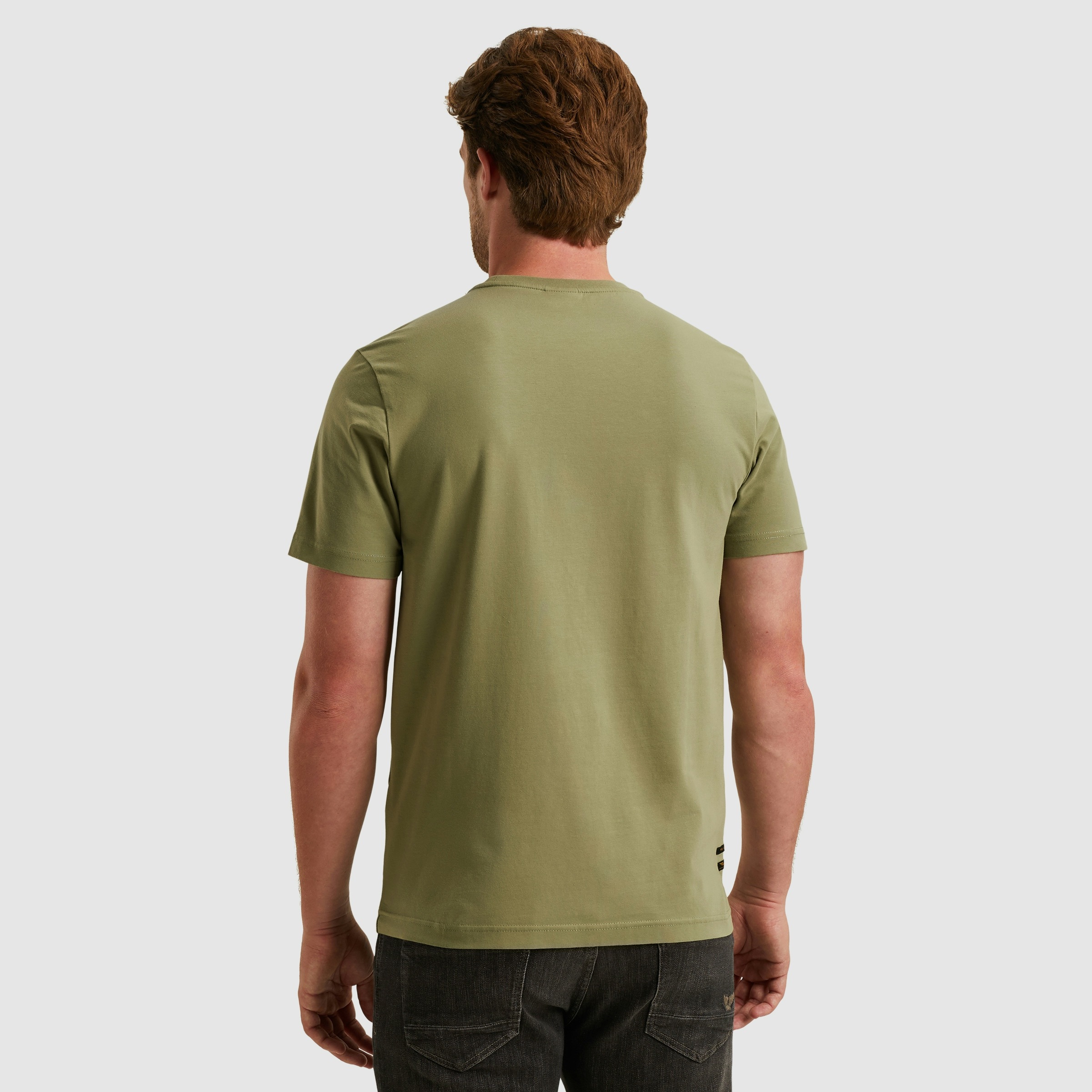 PME LEGEND T-Shirt, eingefasster Rundhalsausschnitt mit Rollkante