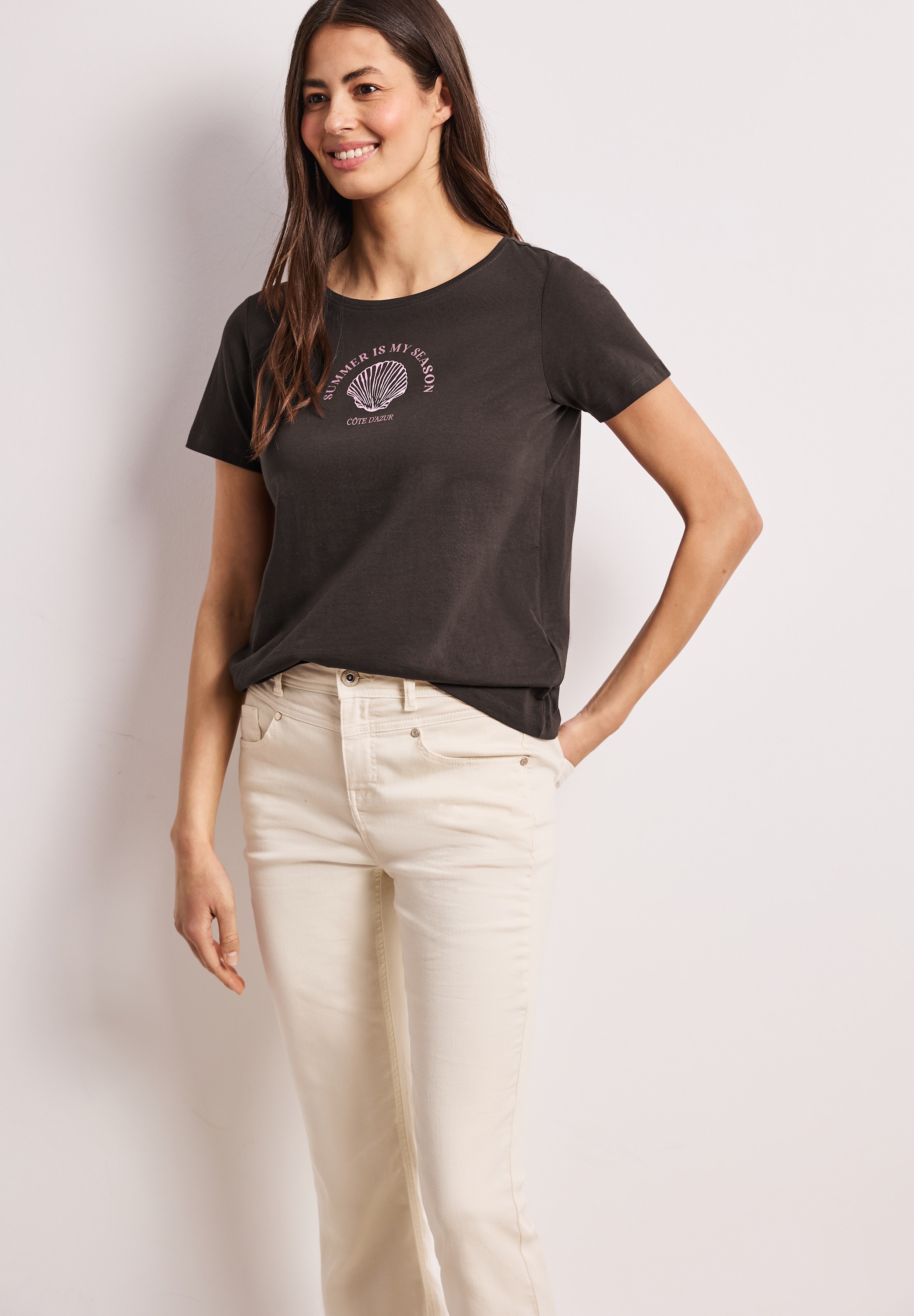 STREET ONE T-Shirt aus reiner Baumwolle