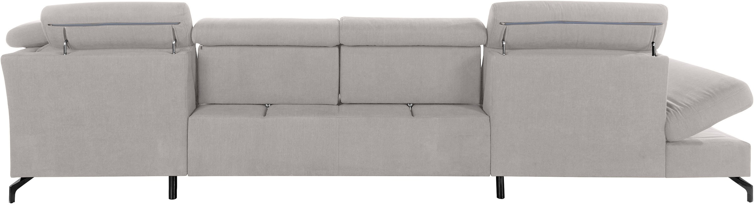 sit&more Wohnlandschaft »Brisbane U-Form«, Fußhöhe 12 cm, inklusive Sitztiefen-, Armteil- und Kopfteilverstellung