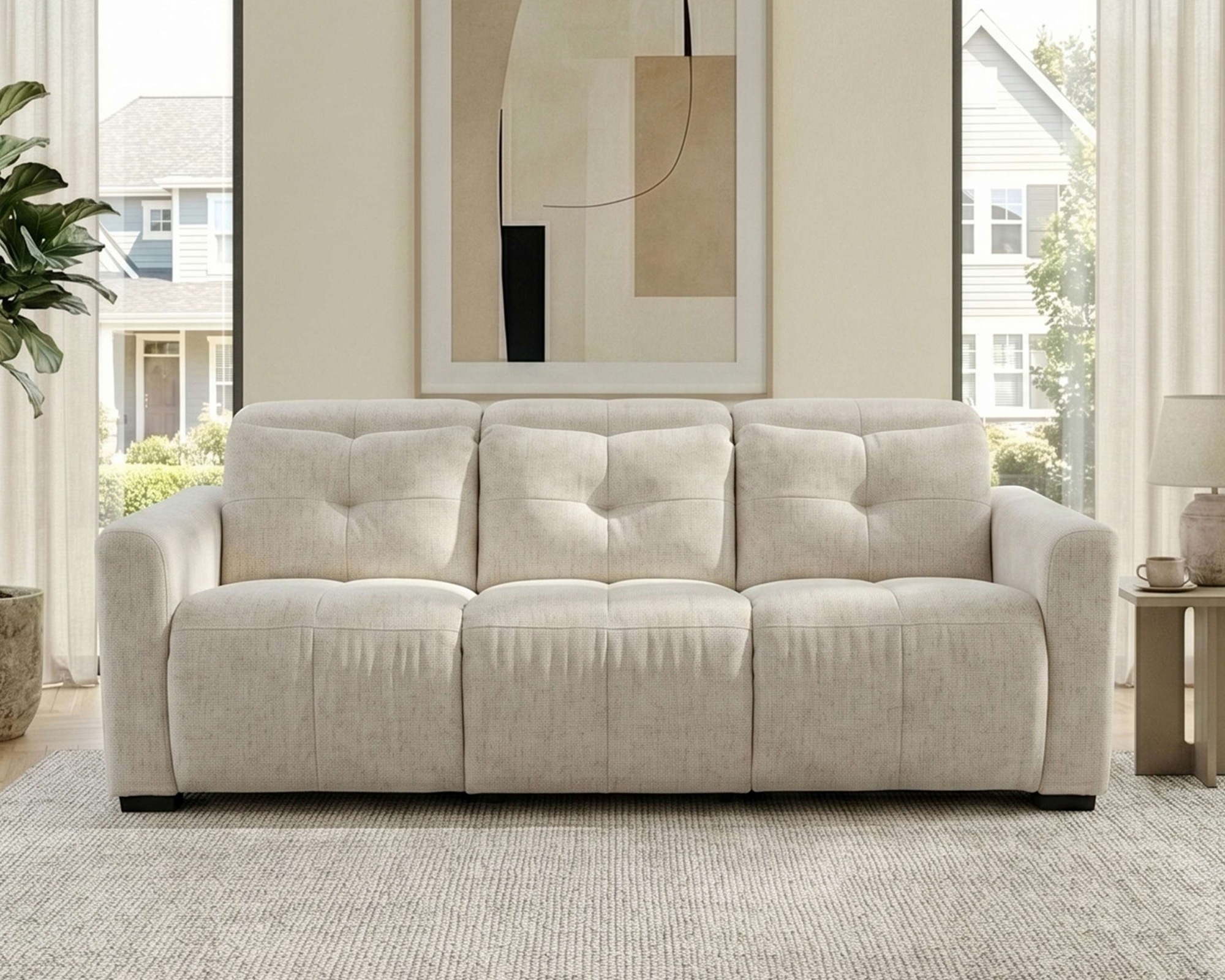 OTTO home 3-Sitzer »CAARLA Webstoff, Sofa, 224 cm, man. o. elektr. Relaxfunktion (USB)« mit USB-A und USB-C bei elektrischer Ausführung, Kopfteilverstellung