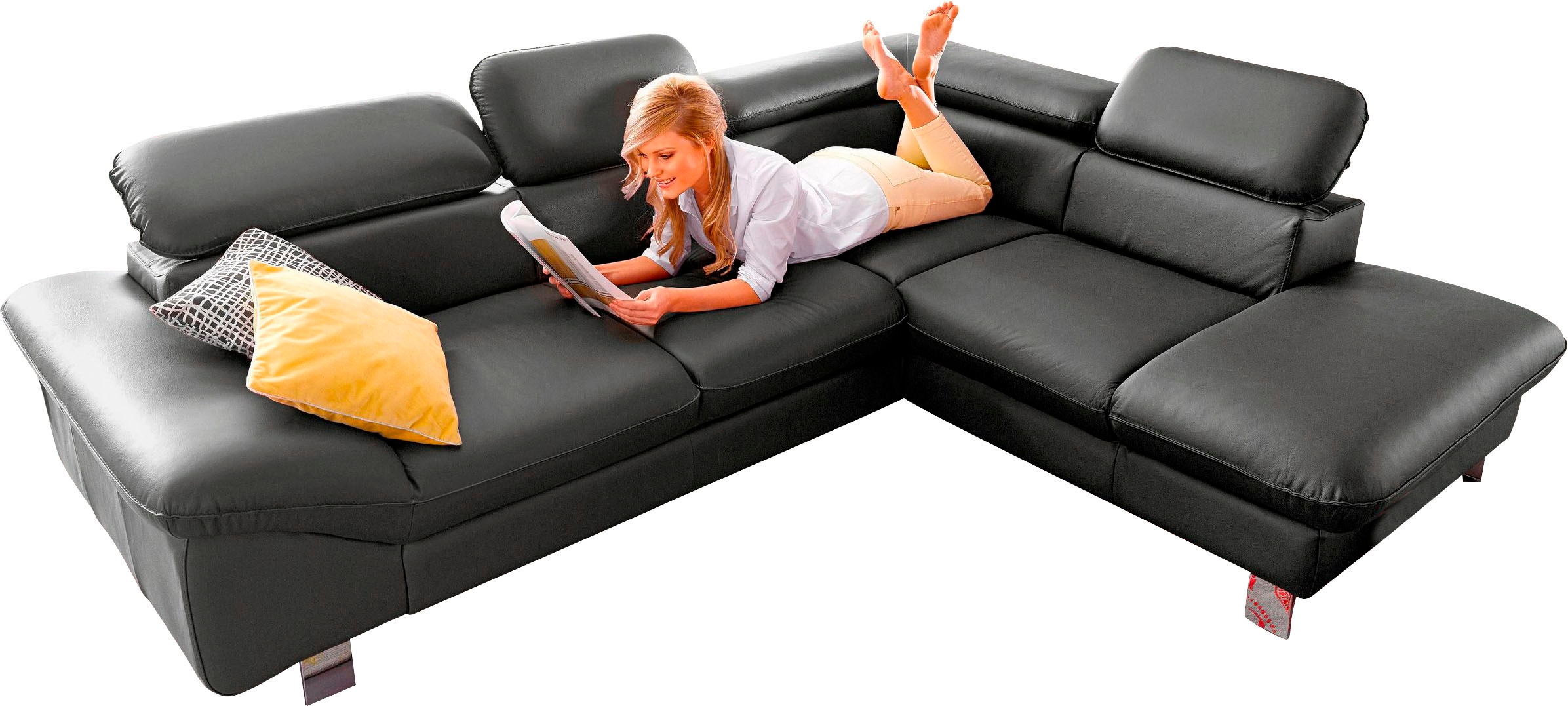 COTTA Ecksofa »Driver L-Form« mit Kopfteilverstellung, wahlweise mit Bettfunktion & Bettkasten