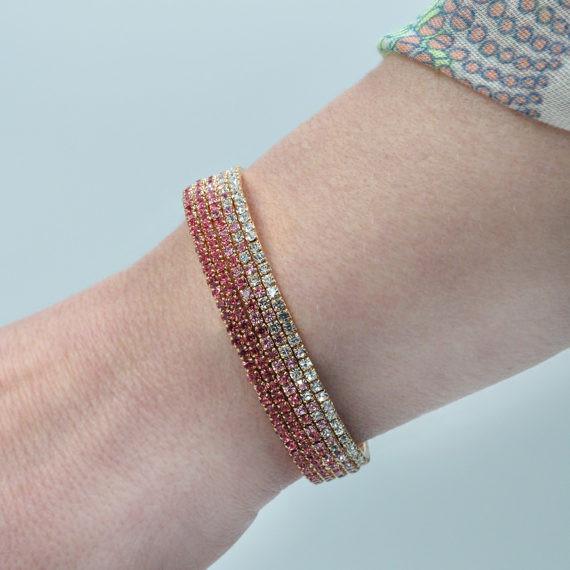 Steuer Armband »Strass-Armspange pink/rosa«