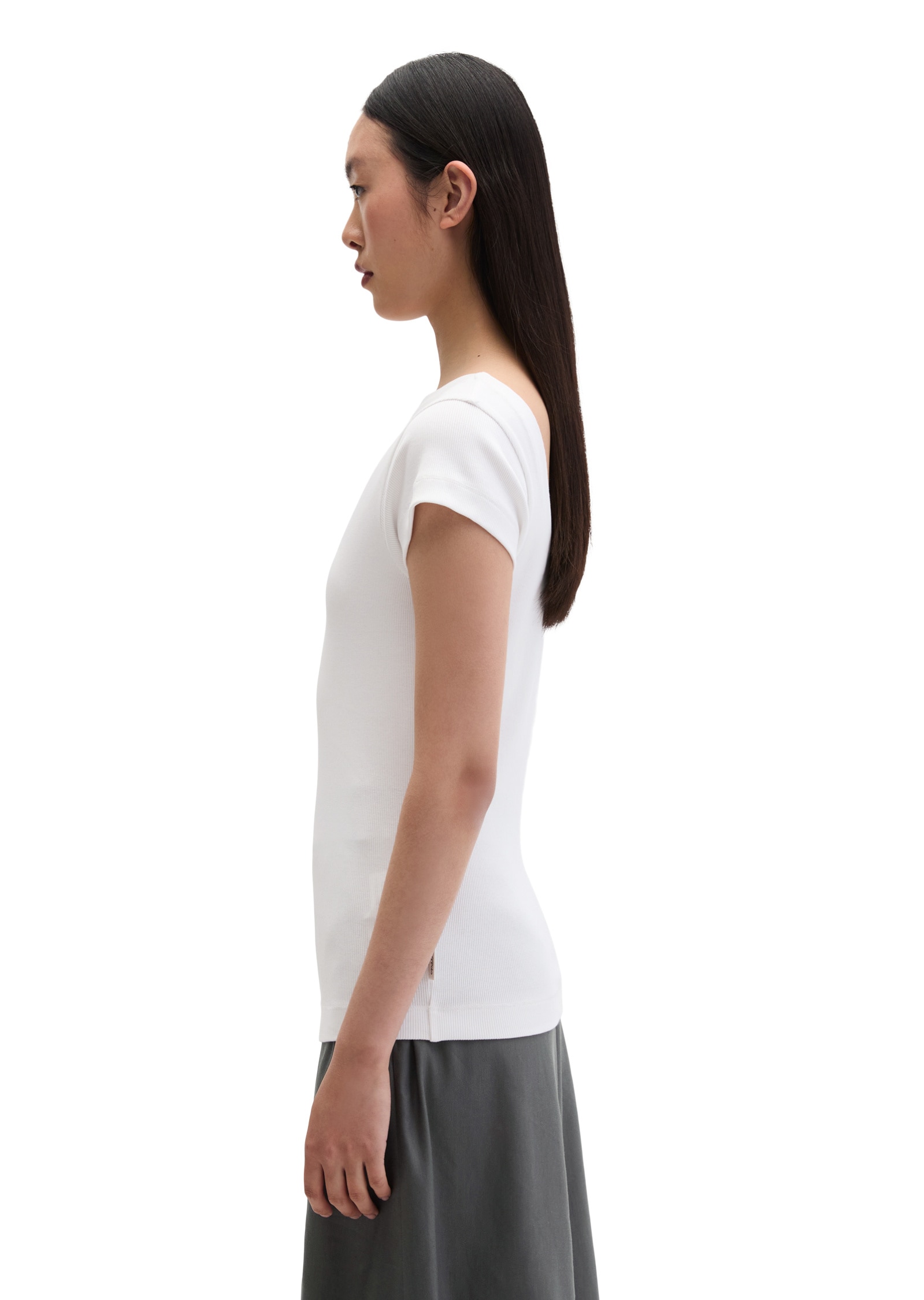 Marc O'Polo T-Shirt »aus elastischem Rippjersey«