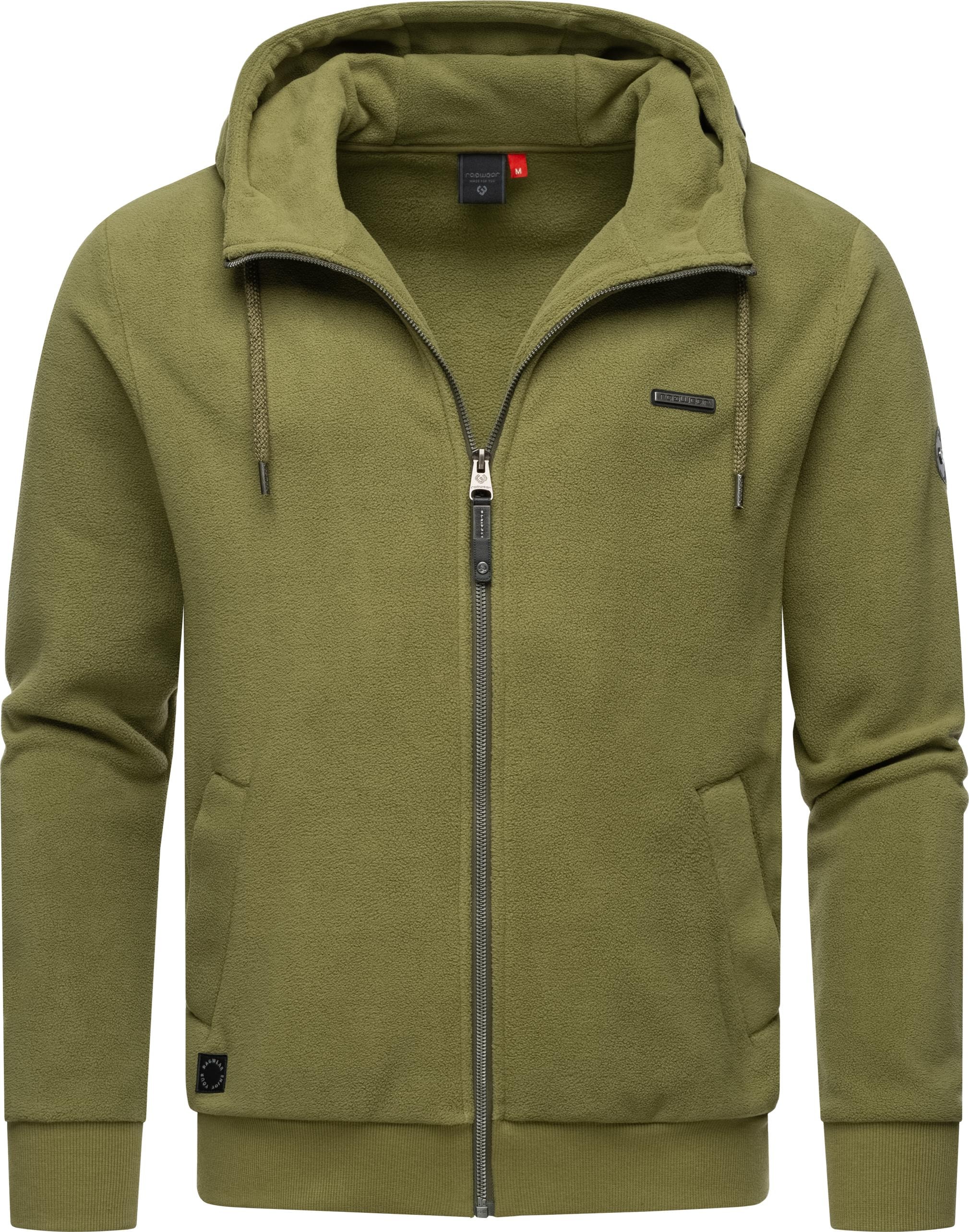 Kapuzensweatjacke »Natte Zip Fleece«, Herren leichte basic Fleecejacke mit Kapuze