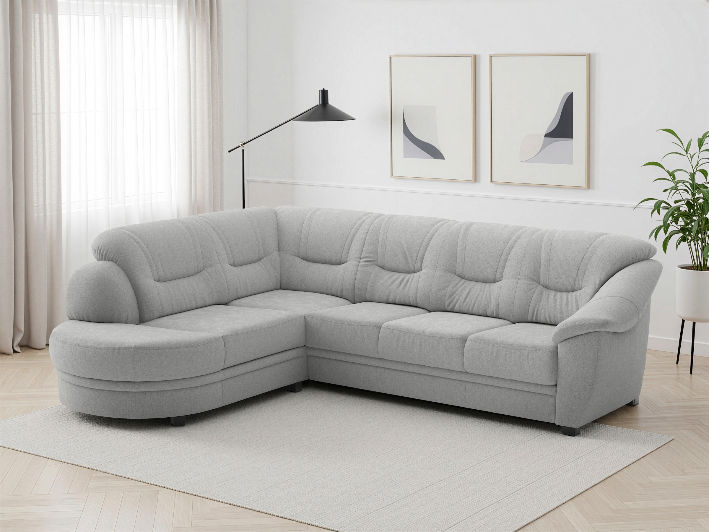 sit&more Ecksofa "Savona L-Form, B: 267 cm, Couch mit Federkern, Komfortsitzhöhe 46 cm" optional mit Schlaffunktion