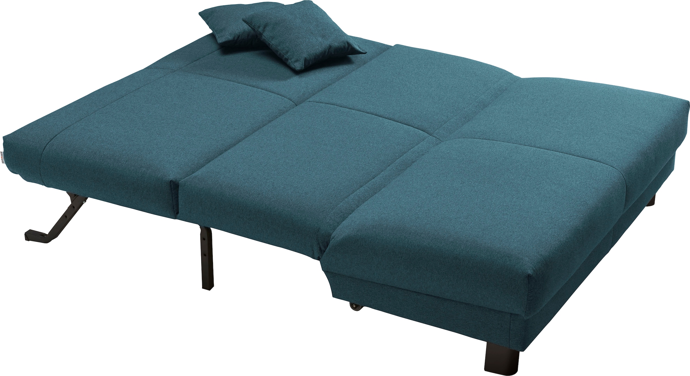 ell + ell Schlafsofa »Enny«, Liegefläche Breite 155 cm, Liegehöhe 45 cm, Füße schwarz, Rückenlehne