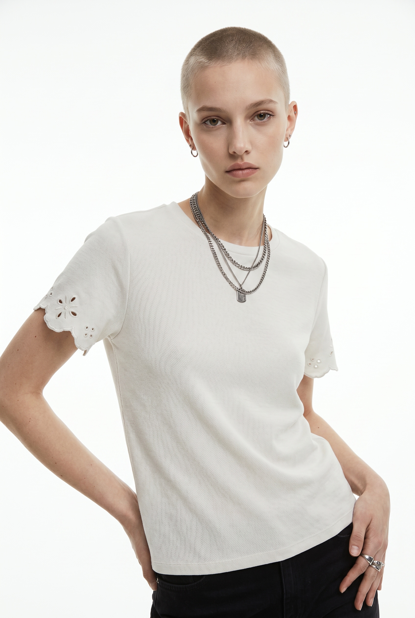Vero Moda Kurzarmshirt "VMLOUISE SS TOP JRS" Baumwolle, regular fit