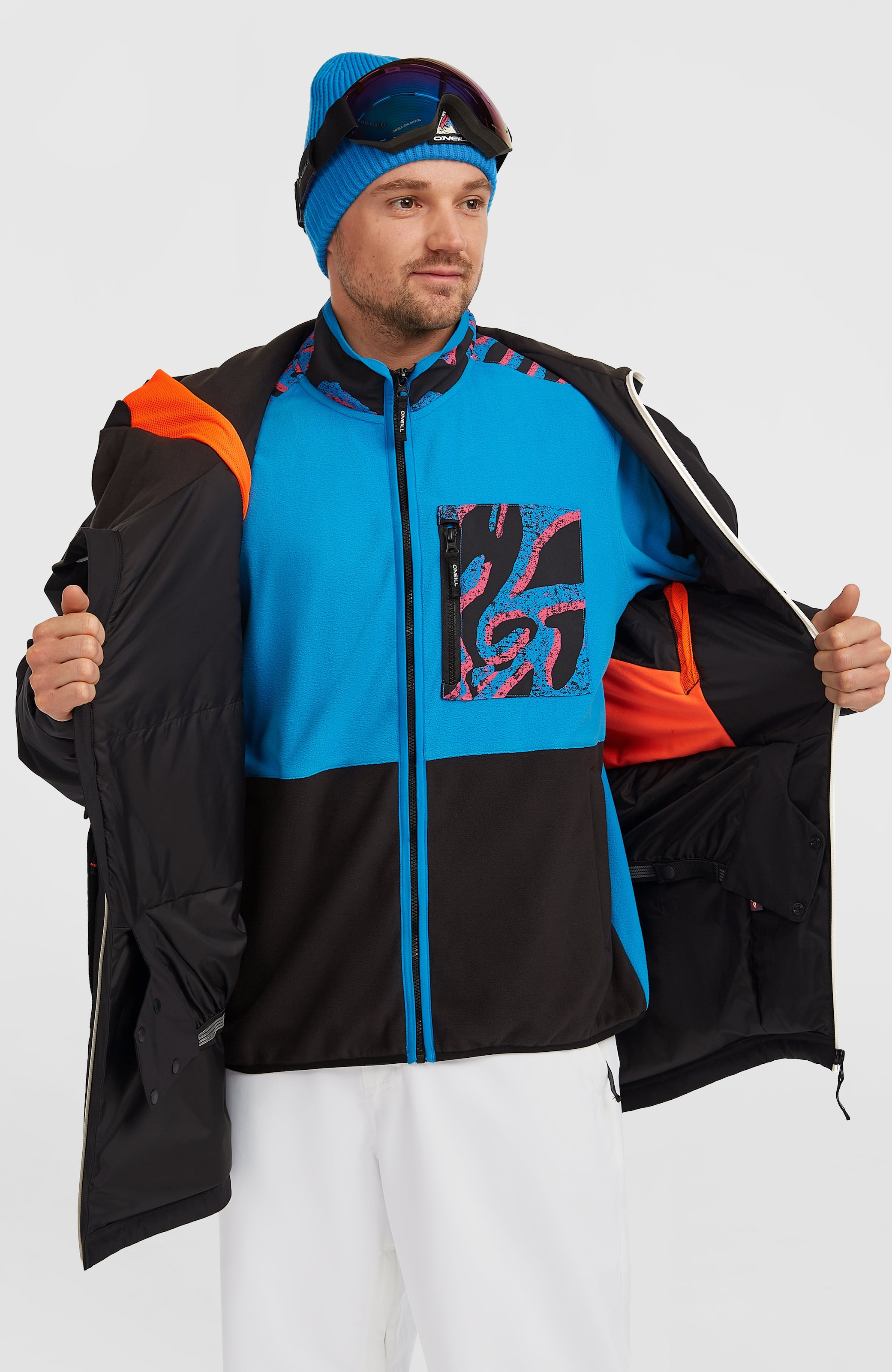 ONeill Skijacke "FWCPLAY ASYMMETRIC SNOW JACKET" atmungsaktives Material, mit PrimaLoft Active Evolve-Einsätzen