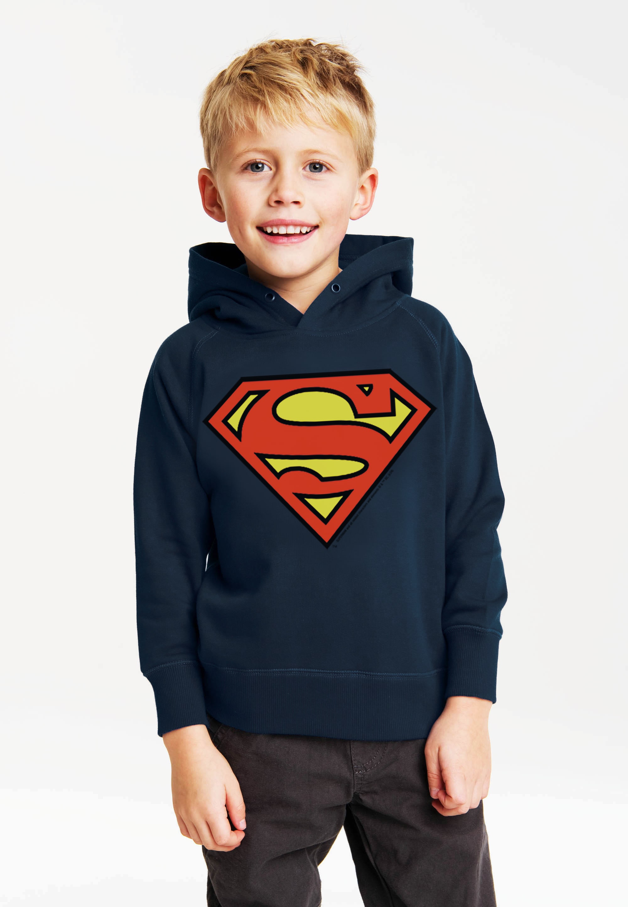 LOGOSHIRT Kapuzensweatshirt »DC - Superman Logo Clean«, mit coolem Print