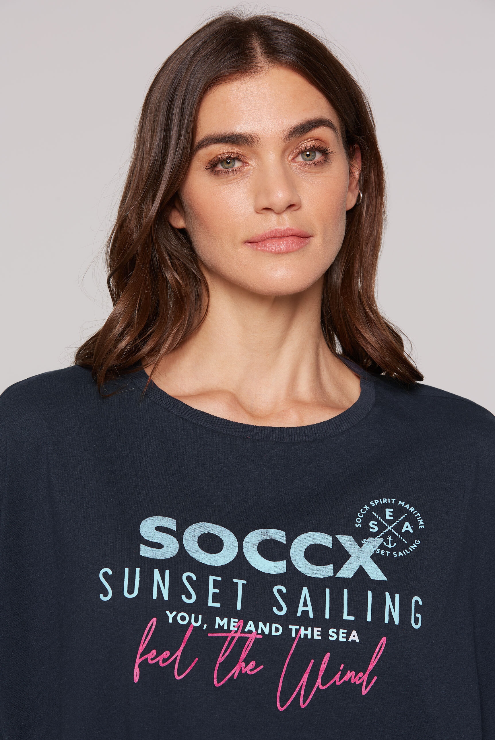 SOCCX 3/4-Arm-Shirt, mit längerer Rückenpartie