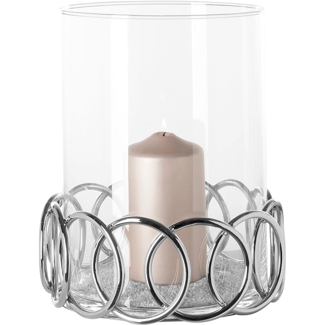Windlicht aus Fink »JUWEL«, | St.), (1 Glaseinsatz, 28,50 kaufen mit Kerzenhalter Edelstahl ca. cm BAUR Höhe
