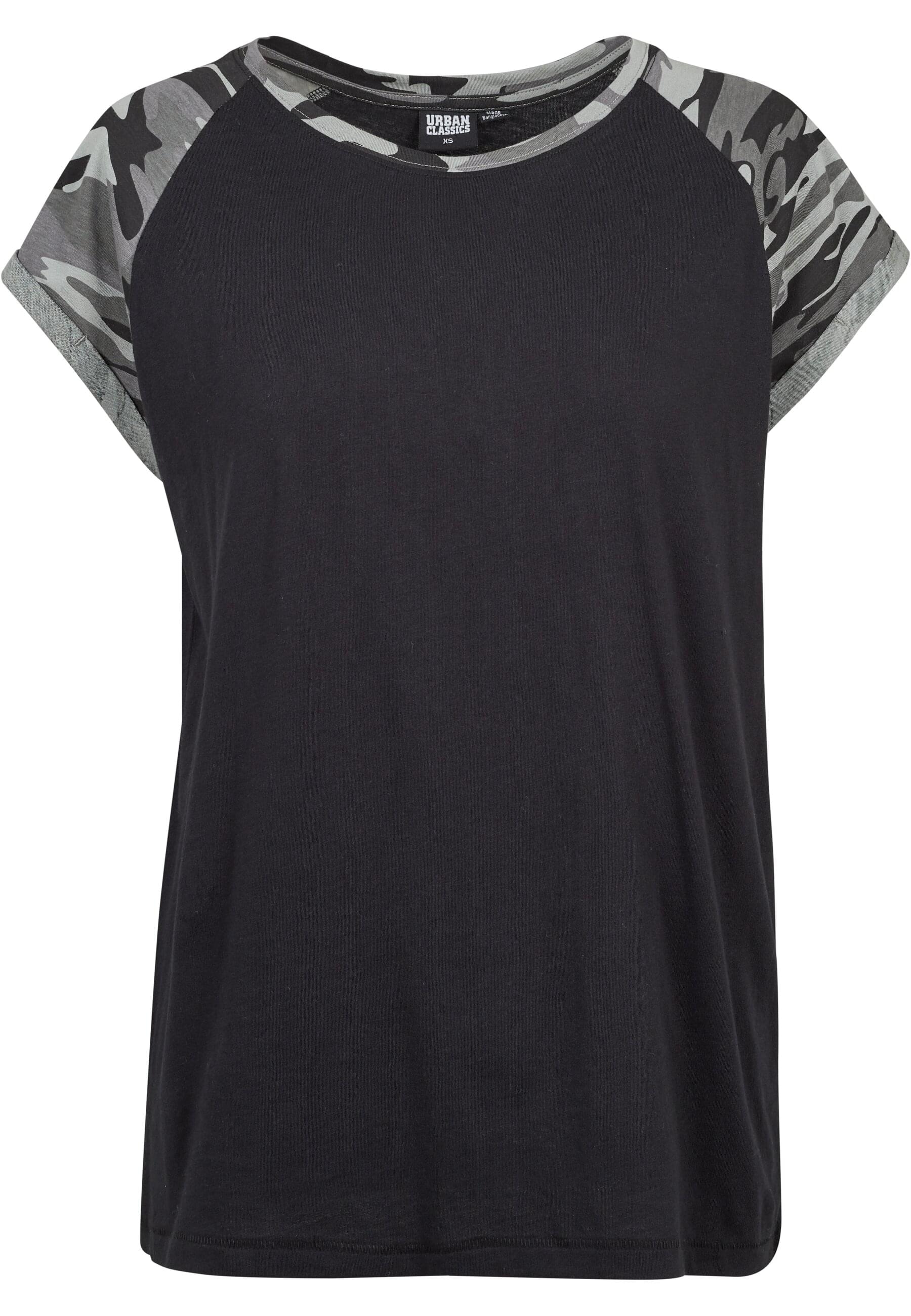 URBAN CLASSICS Kurzarmshirt "Urban Classics Damen Ladies Contrast Raglan Tee"