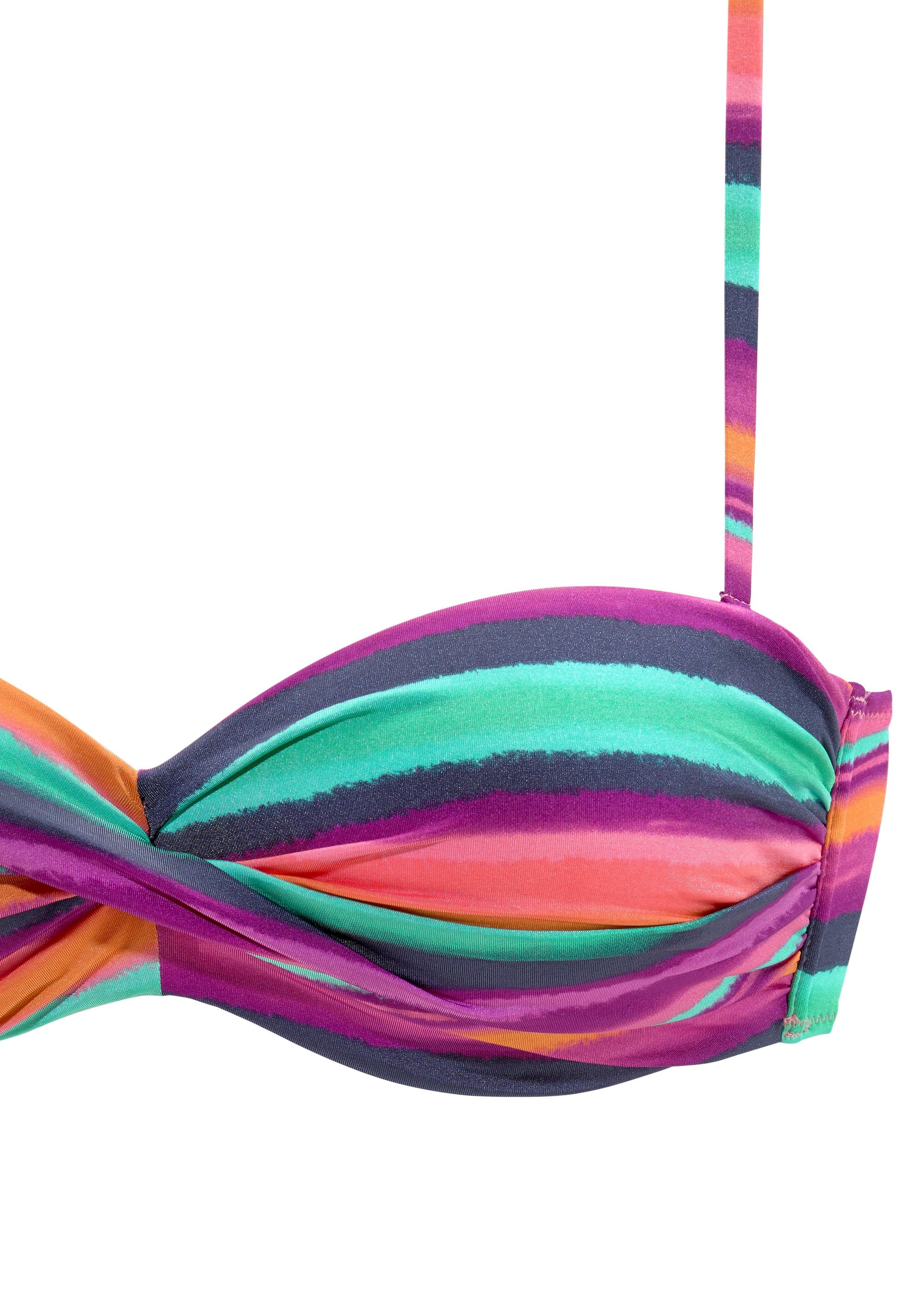 LASCANA Bandeau-Bikini-Top »Rainbow«, mit 5 Tragevariationen