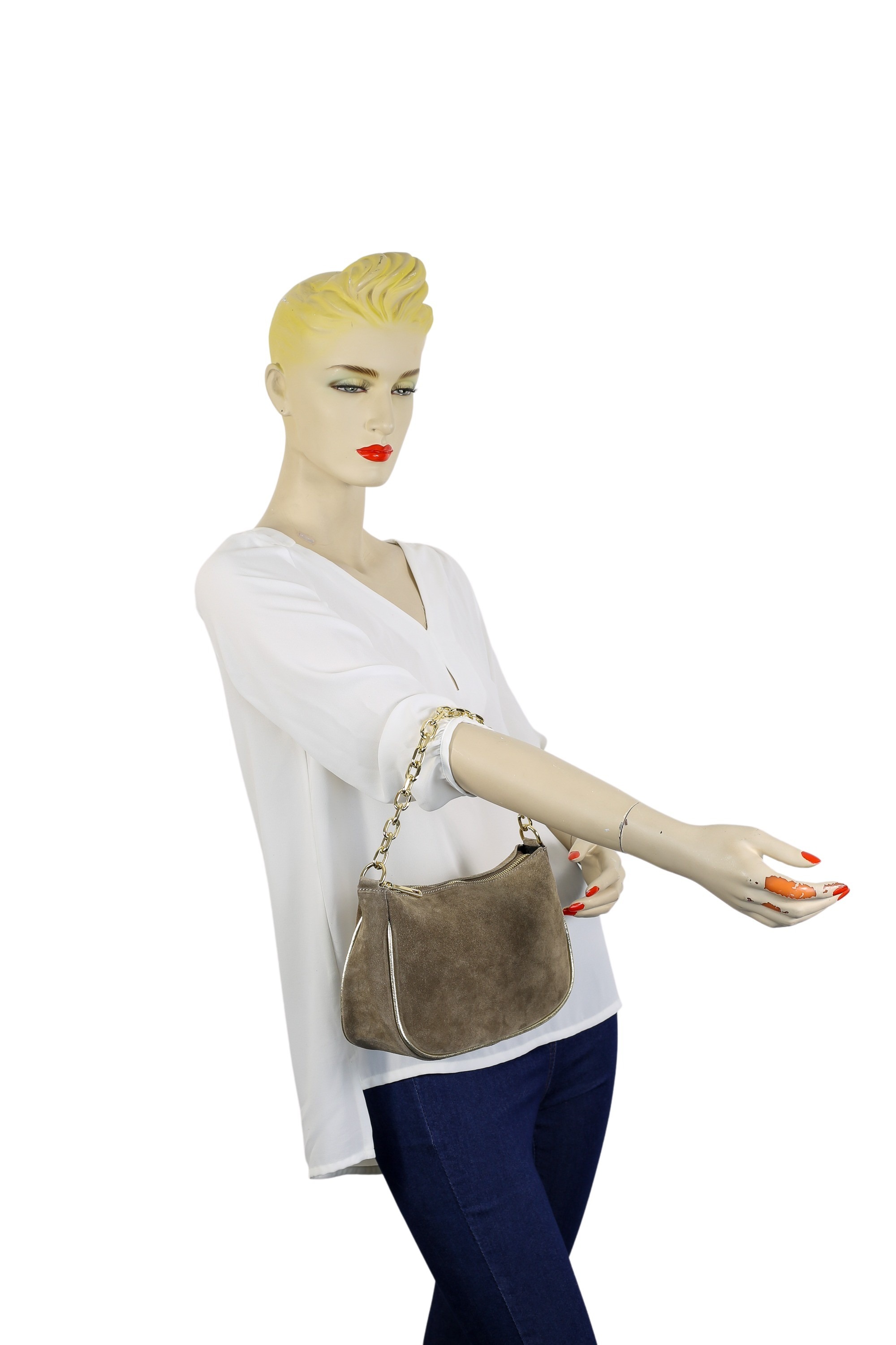 COLLEZIONE ALESSANDRO Schultertasche »Heidi«, aus Rindsleder, 3 Tragevarianten