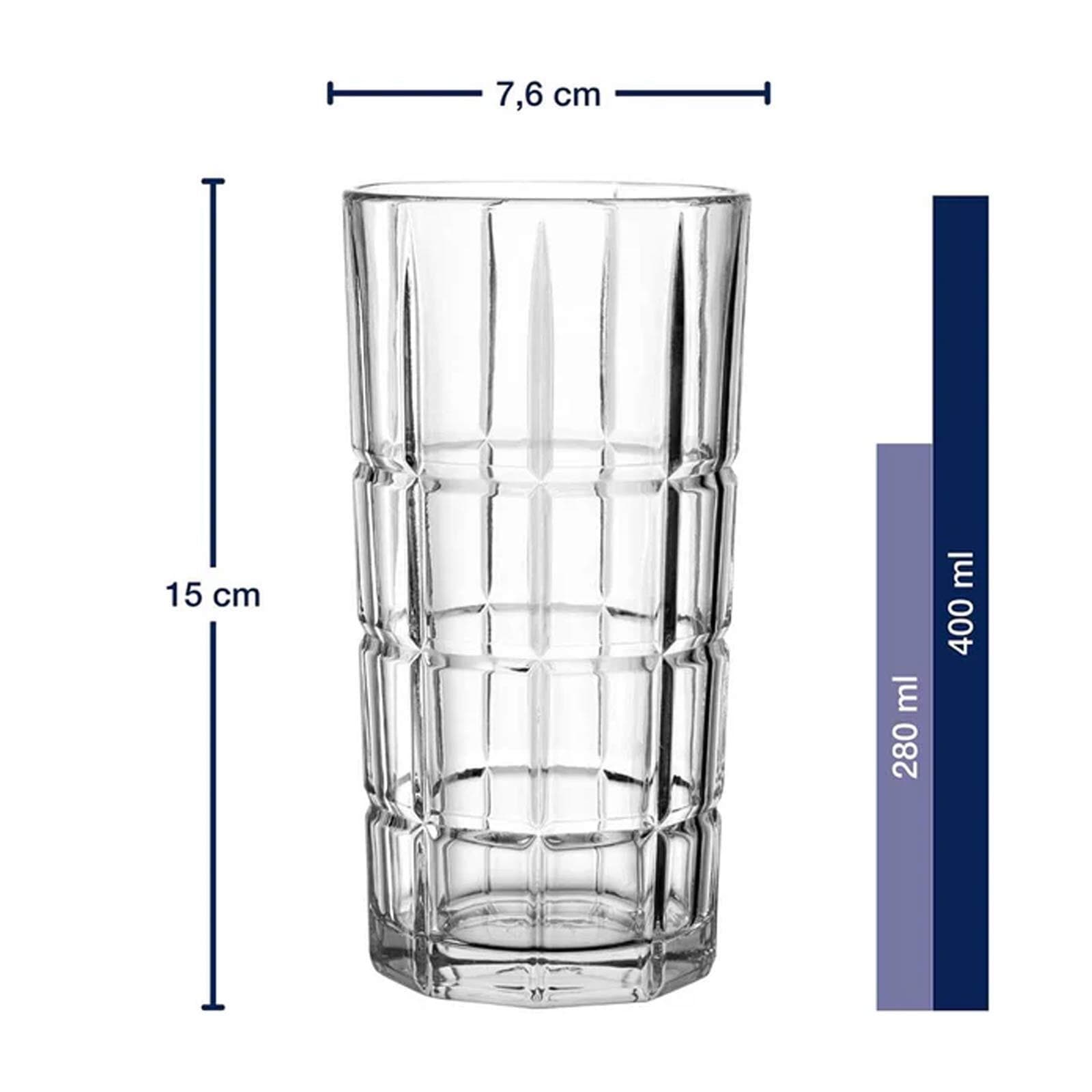 LEONARDO Longdrinkglas »Longdrinkgläser Soiritii Nova 400 ml 4er Set transparent« Spülmaschinengeeignet
