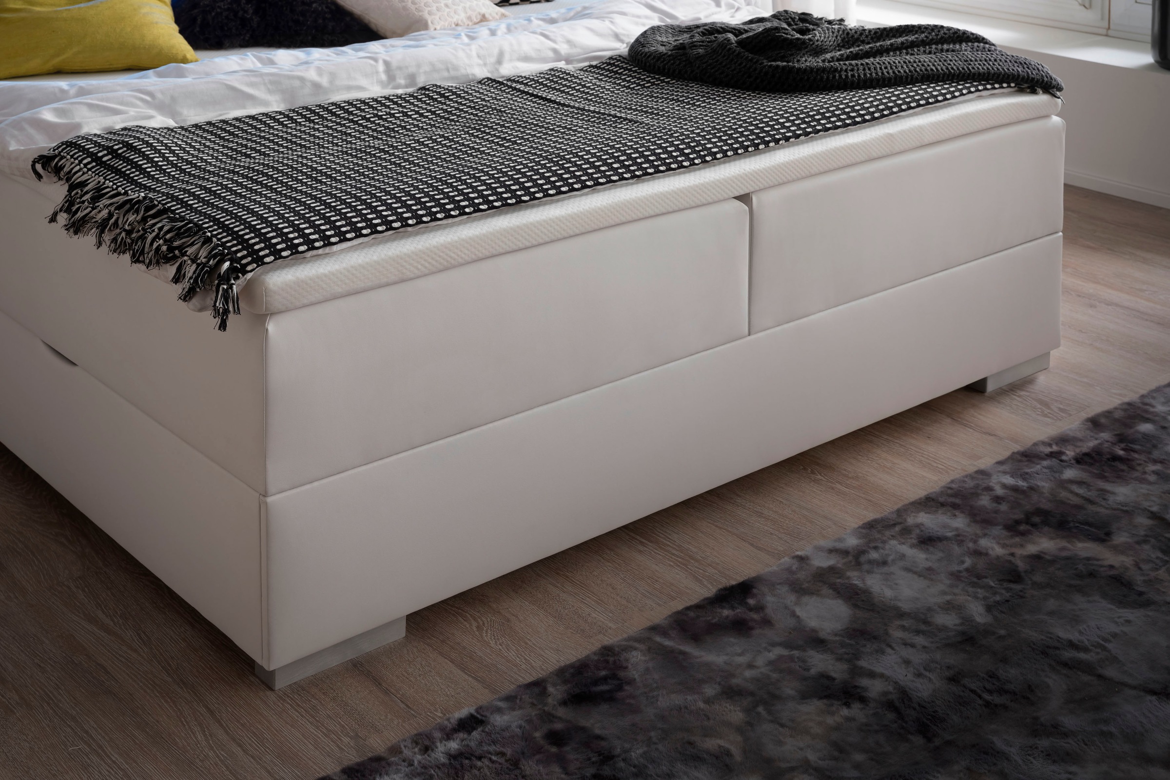 meise.möbel Boxspringbett »Las Vegas 2«, inkl. LED Beleuchtung im Kopfteil, mit Bettkasten und Topper