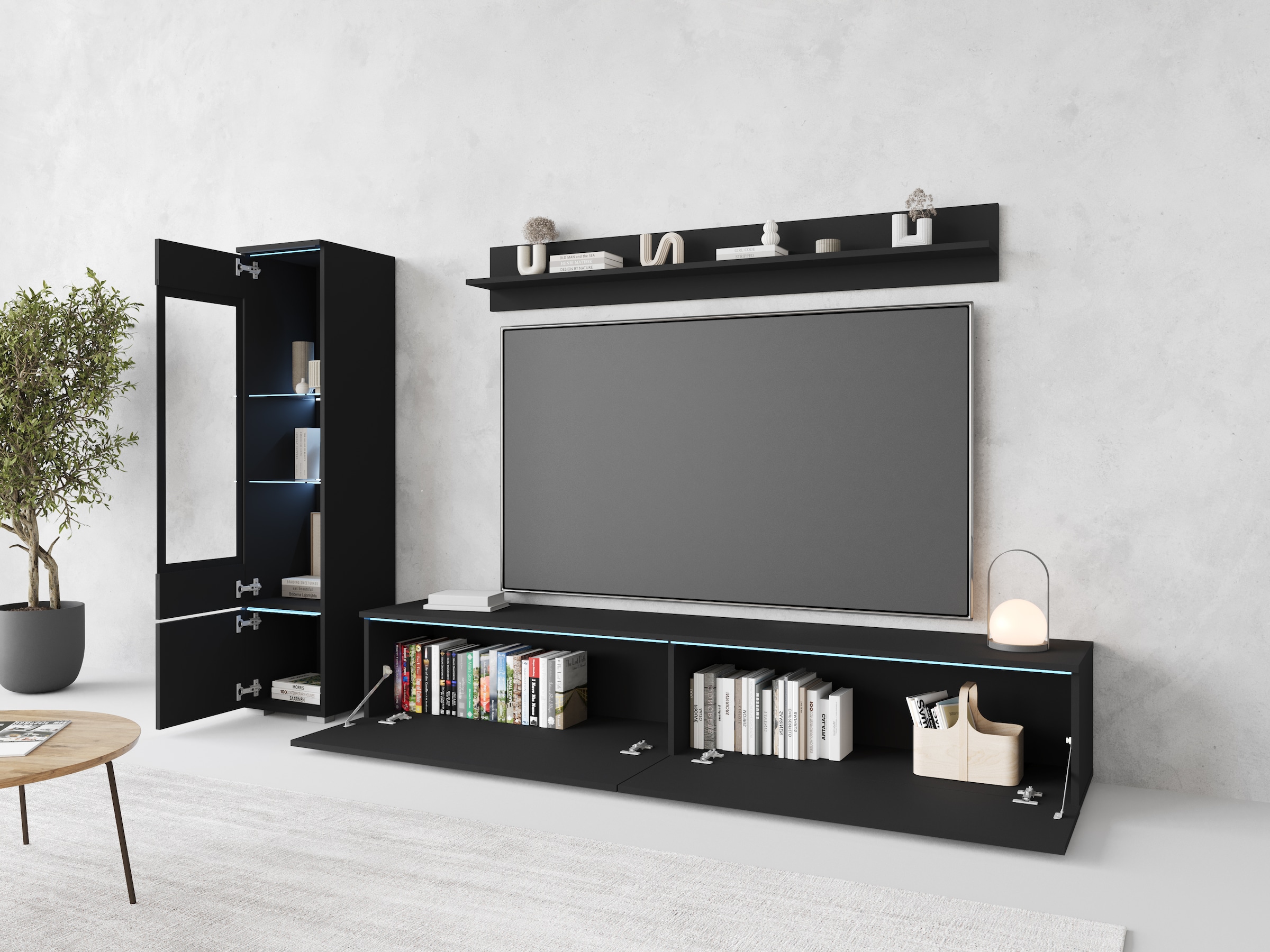 INOSIGN Wohnwand "VERA I, Vitrinen Türanschlag links/rechts wechselbar" Kom günstig online kaufen