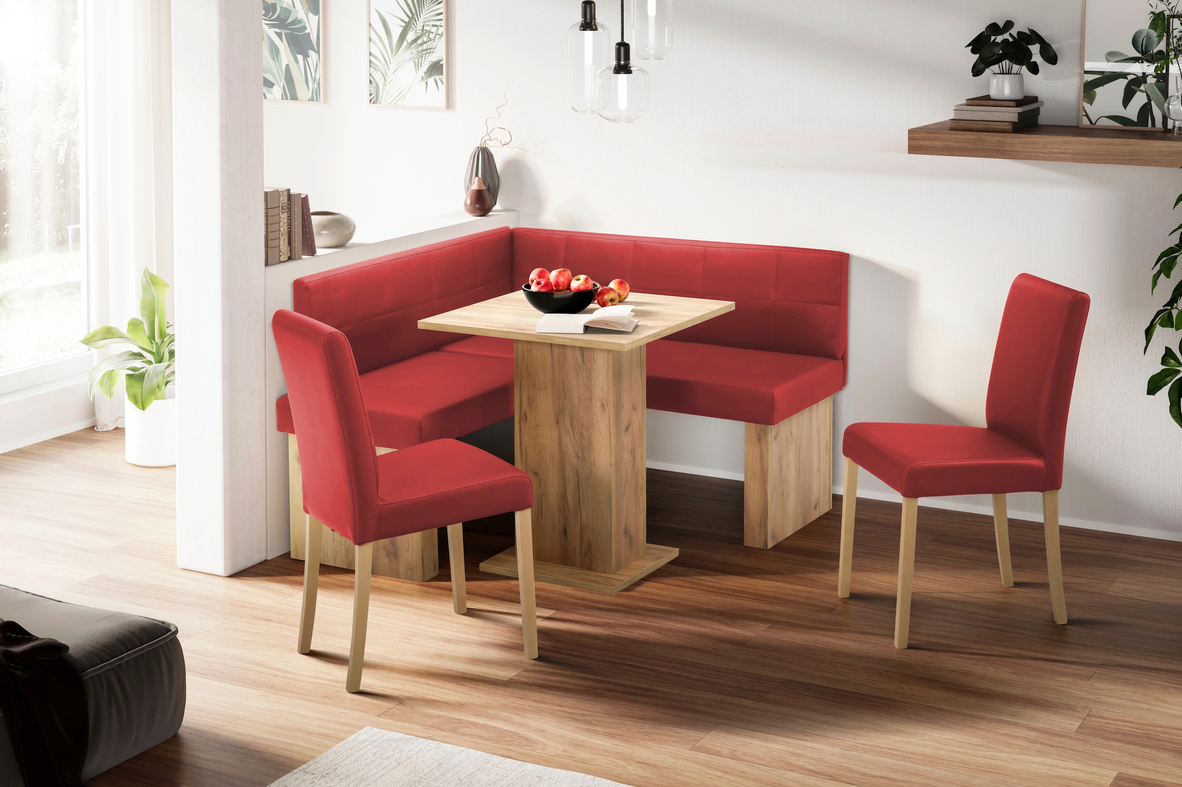 massivline&more Eckbankgruppe "Anna 2" Set, 4 Stk. tlg. mit 2 Stühlen mit m günstig online kaufen