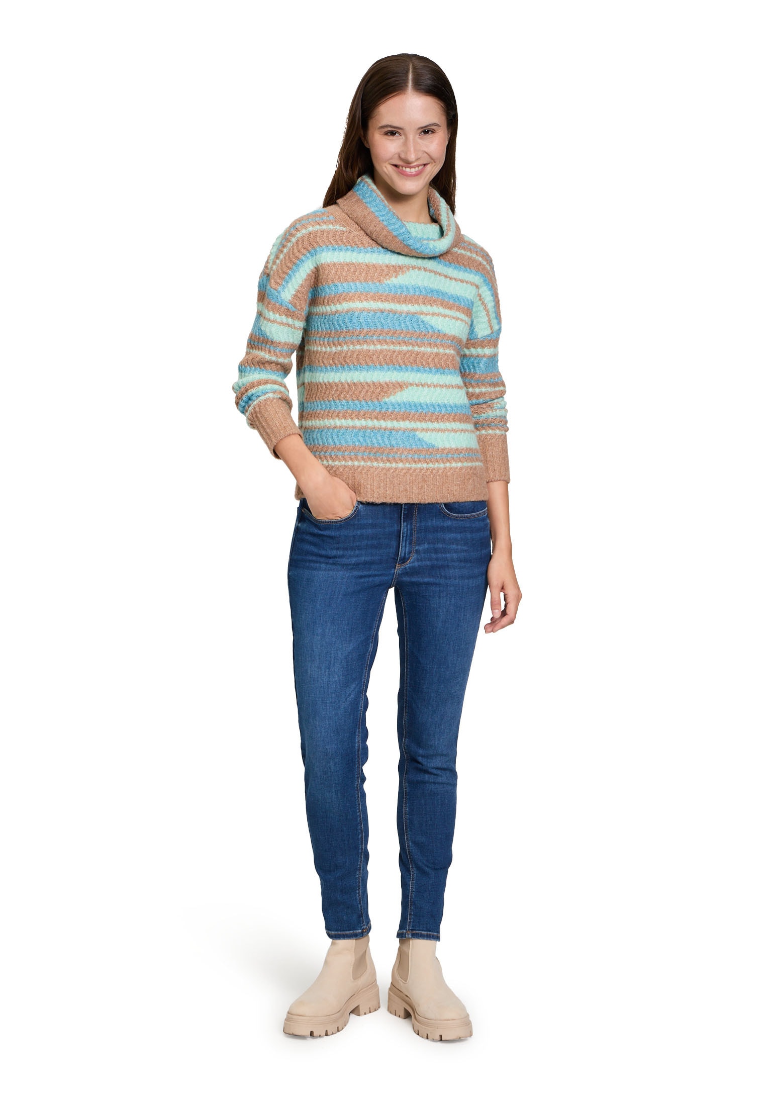 Betty&Co Strickpullover »Betty & Co Strickpullover mit Struktur«, (1 tlg.), Jacquard