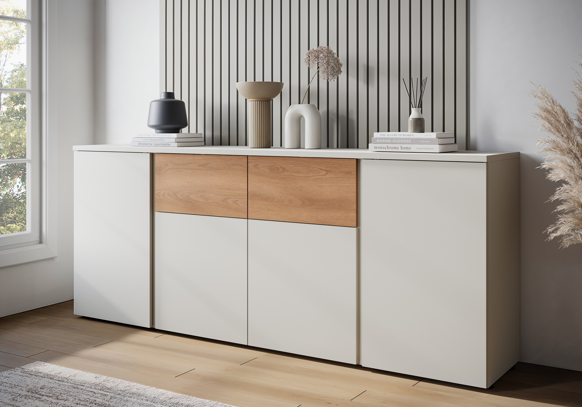 Home affaire Sideboard "HAMM" Breite ca. 201 cm günstig online kaufen