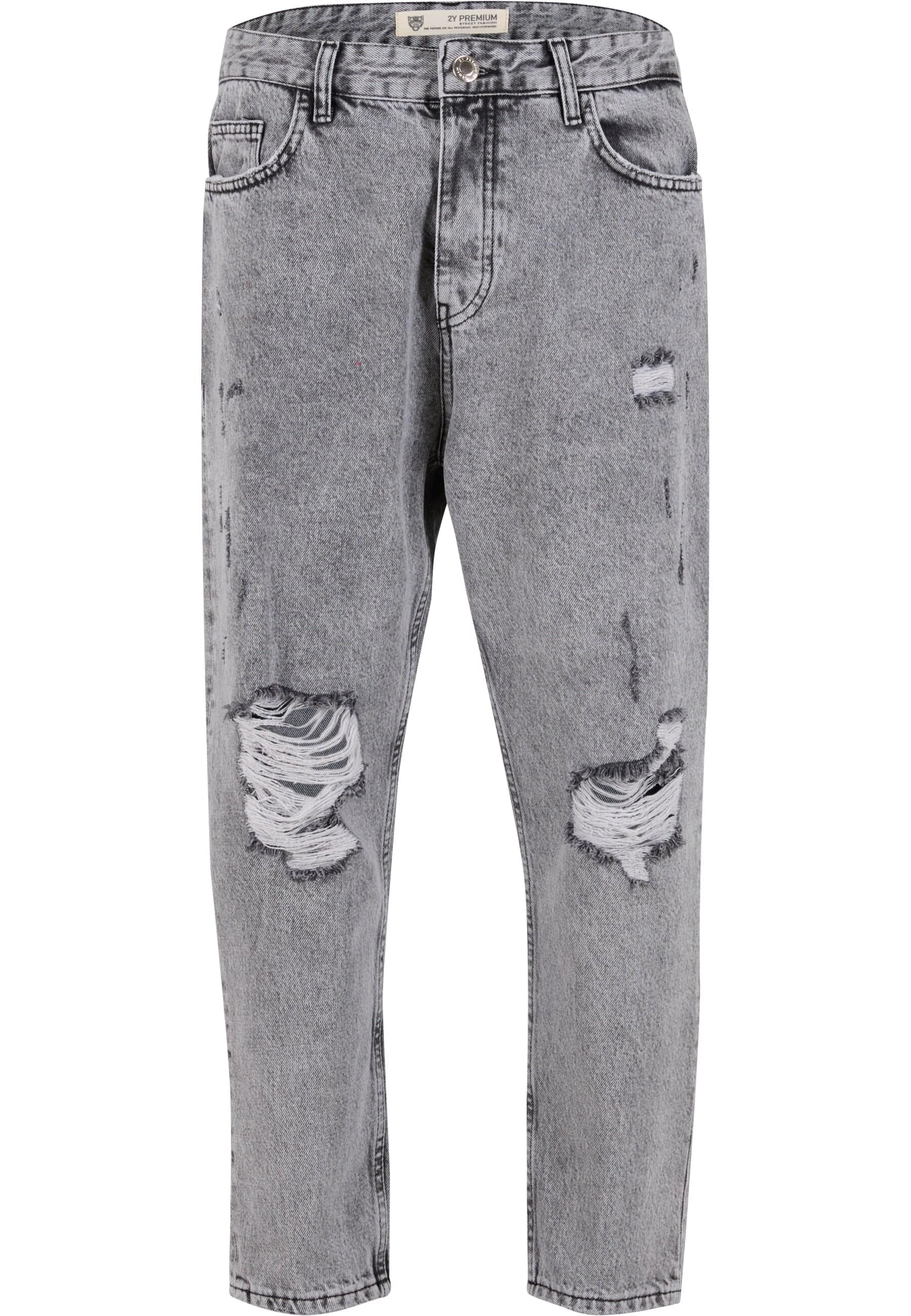 2Y Studios Bequeme Jeans "2Y Studios Herren 2Y Destroyed Relaxed Fit Denim" günstig online kaufen