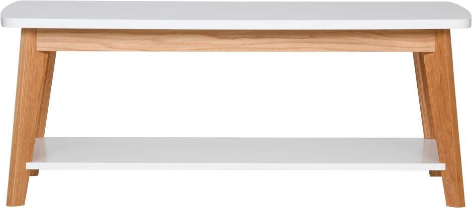 Woodman Couchtisch "Tariko", Breite 115 cm, Gestell aus massiver Eiche, mit günstig online kaufen