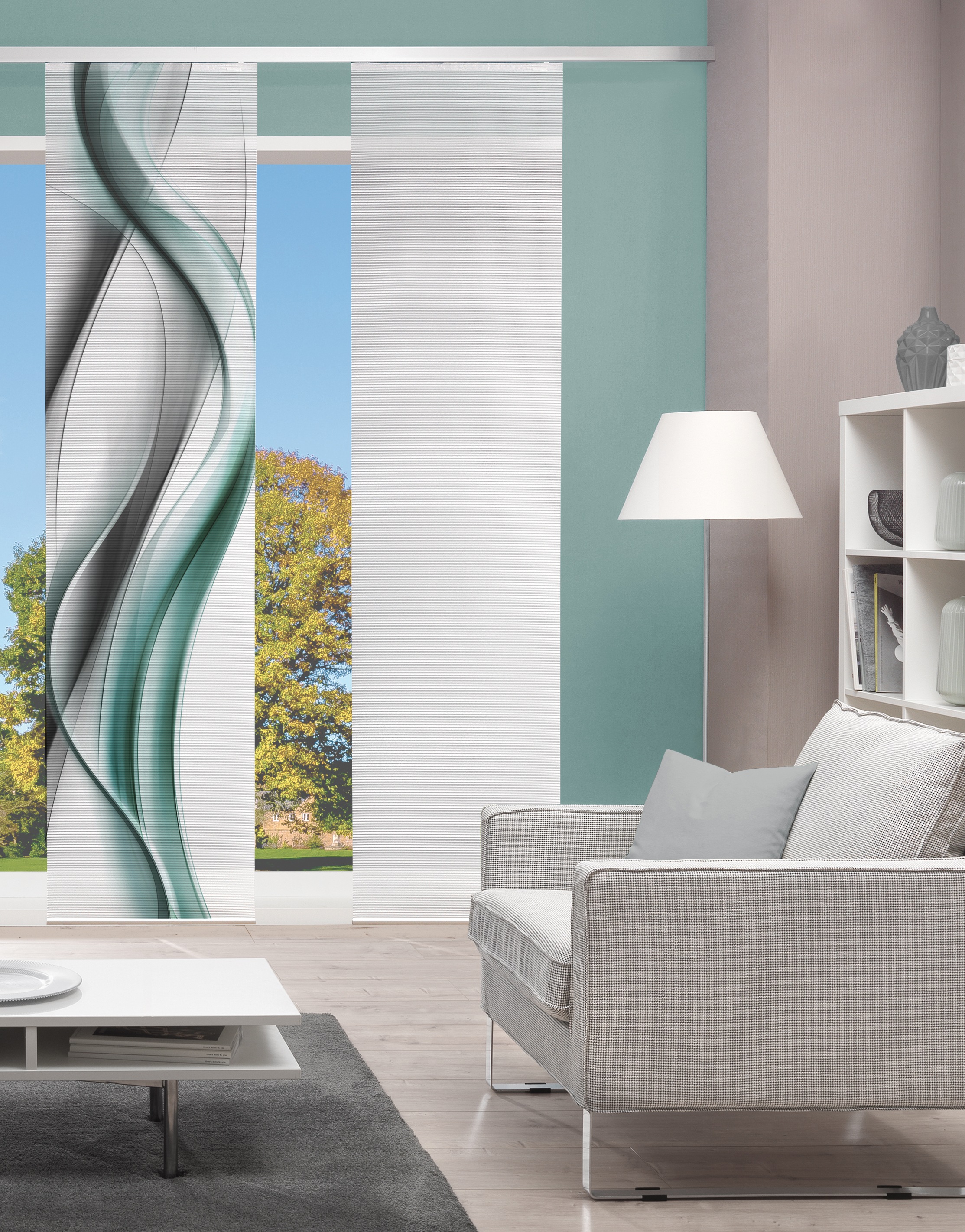 Vision S Schiebegardine "CARA" Paneelwagen 1 Stk. tlg. Schiebevorhang Bambu günstig online kaufen