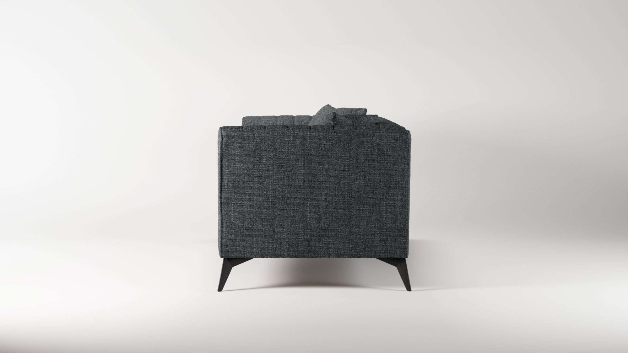 Places of Style 3-Sitzer »MATTHEW elegantes Designsofa, Maße B/T/H: 201/86/74 cm«, feine Steppung im Rückenbereich, lose Sitzkissen, incl. Zierkissen