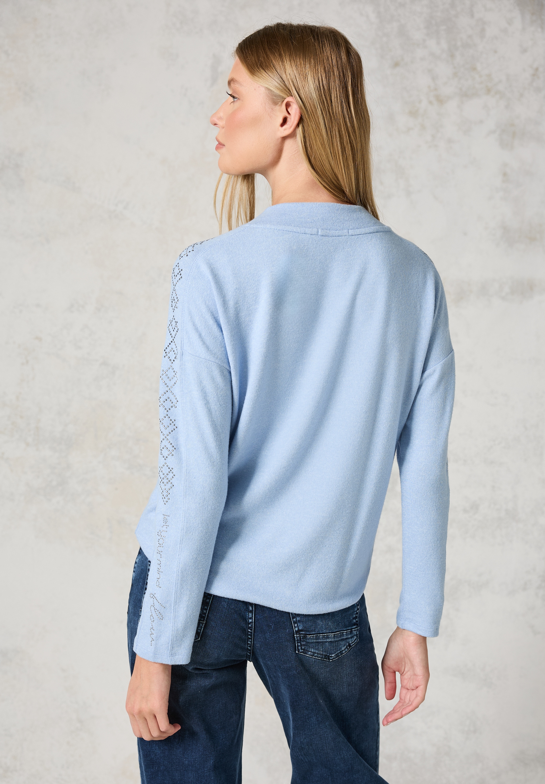 Cecil Langarmshirt, aus softem Materialmix
