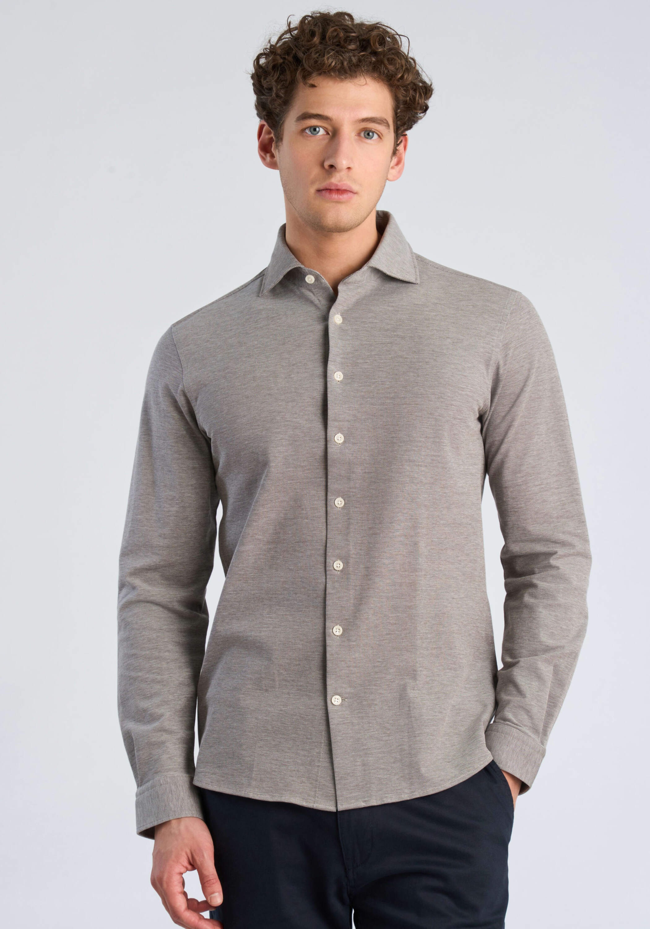 LINDBERGH Businesshemd "Business-Casual-Hemd (Langarm) Relaxed Fit"