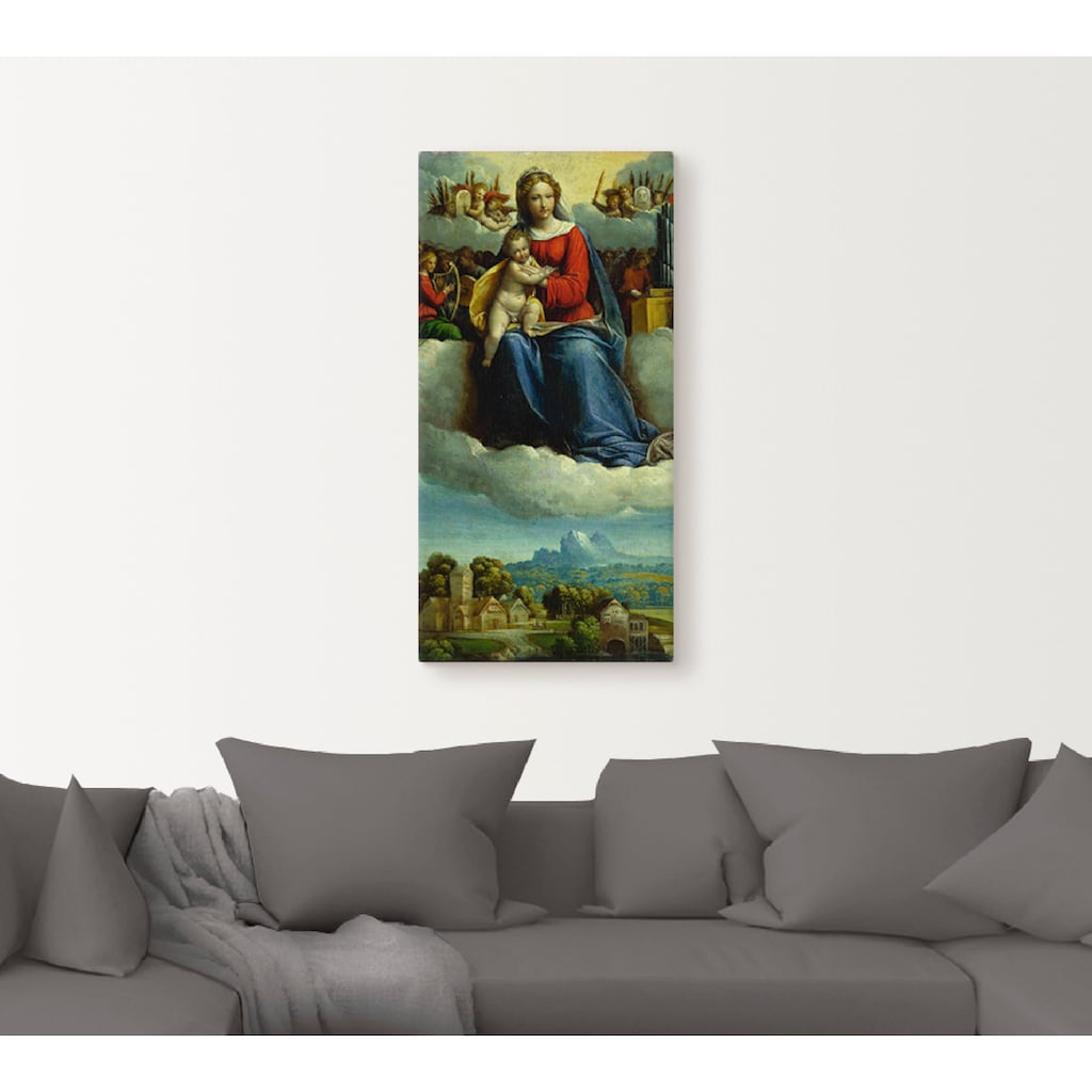Artland Leinwandbild »Madonna mit Kind umgeben von Engeln«, Religion, (1 St.)