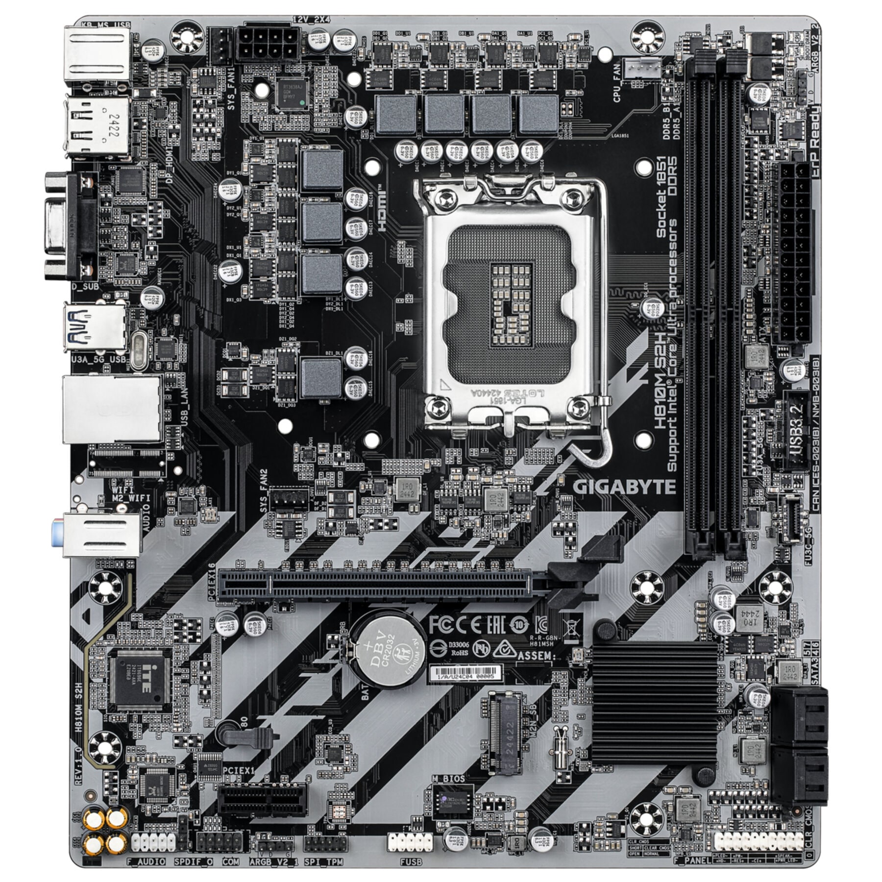 Gigabyte Mainboard »H810M S2H Mainboard – Intel Core Ultra«