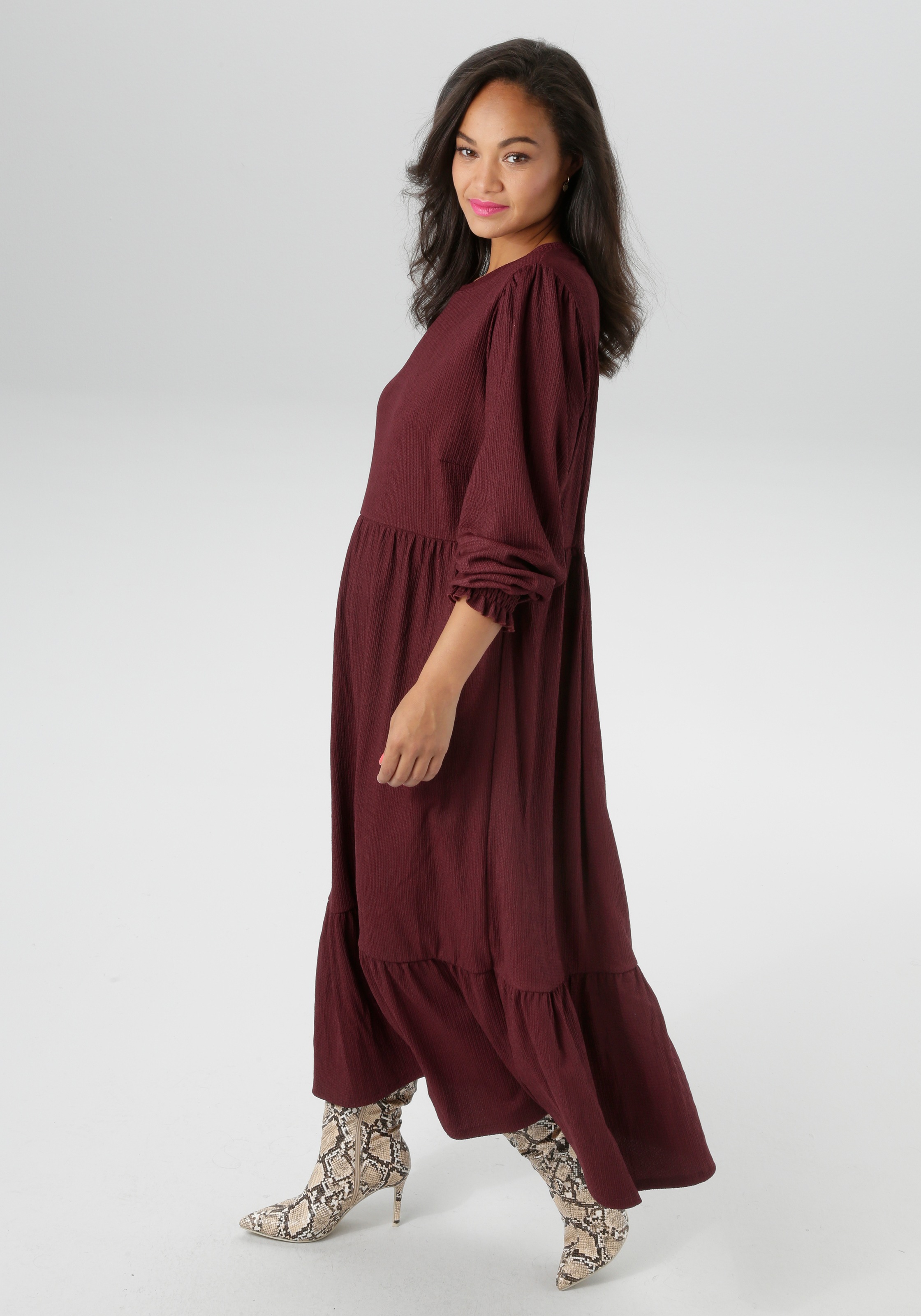 Aniston PLUS Jerseykleid, in trendiger Farbpalette - NEUE KOLLEKTION günstig online kaufen