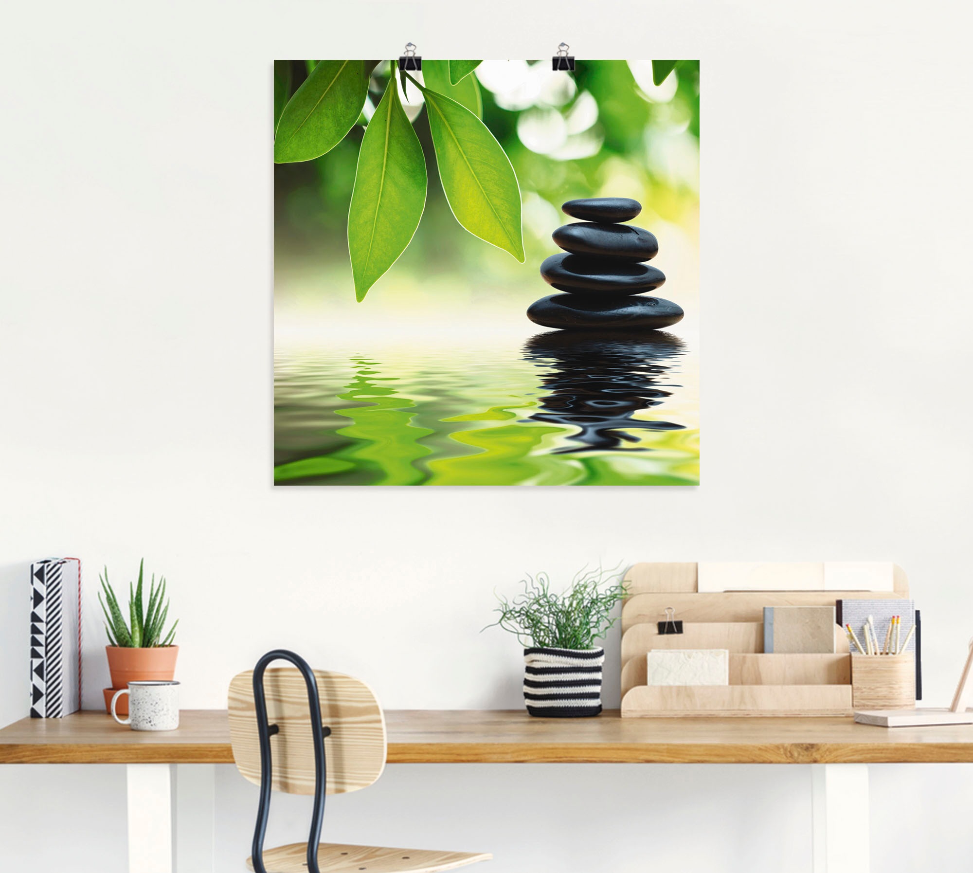 Artland Wandbild "Zen Steinpyramide auf Wasseroberfläche" Zen 1 Stk. tlg. a günstig online kaufen