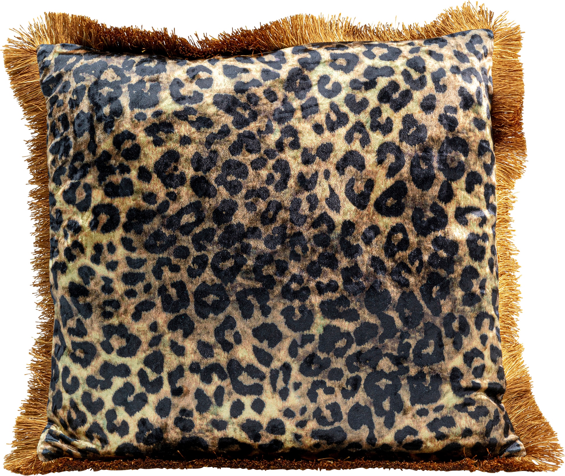 Kare Design Dekokissen "Leo Fringe, Kissenhülle mit Füllung, 55x55 cm" stützt Kopf und Nacken angenehm und sorgt für erholsamen Schlaf