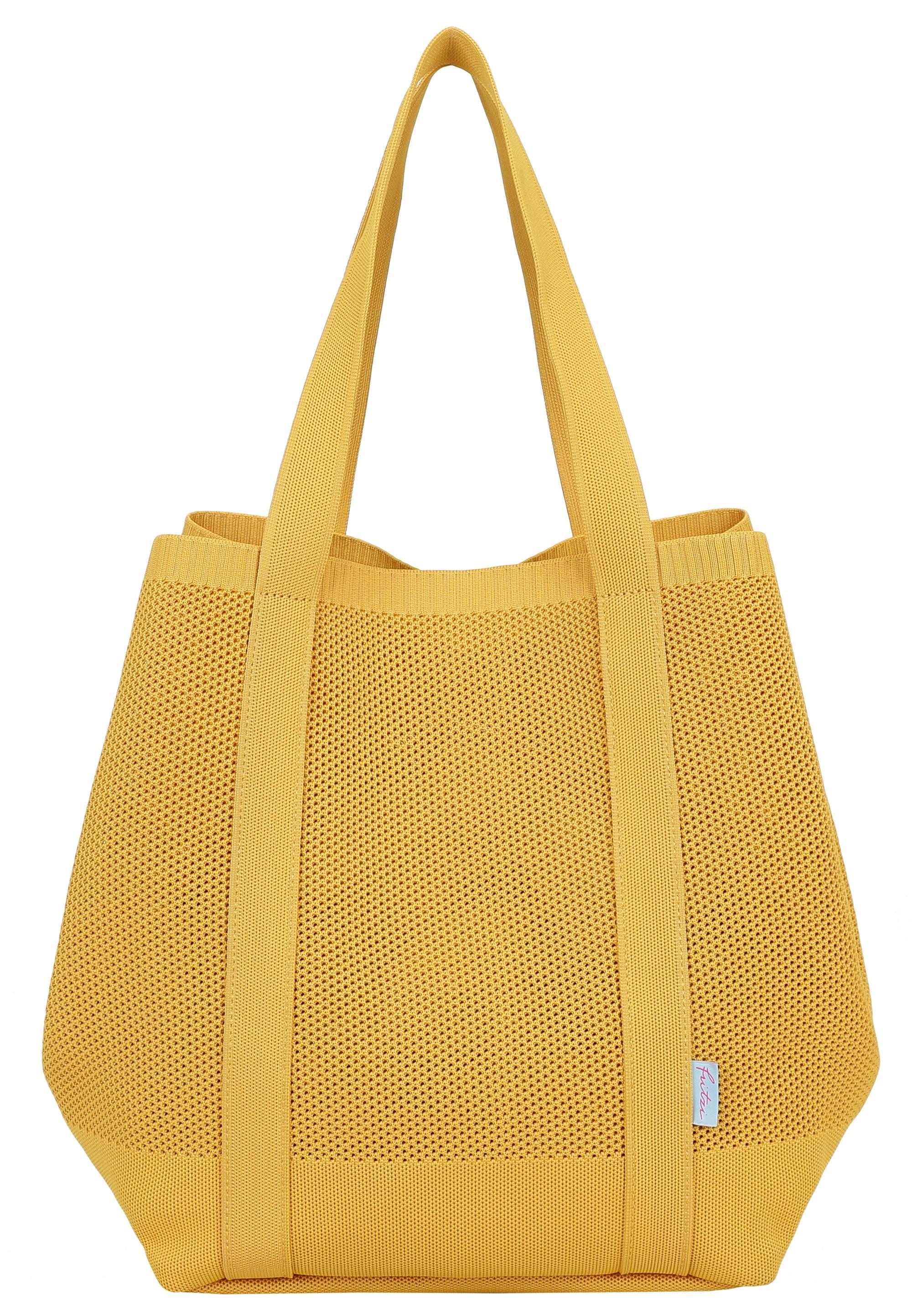 Fritzi Aus Preußen Henkeltasche FRITZI AUS PREUSSEN "Meshy Shopper", Herren, Gr. B/H/T: 18cm x 34cm x 44cm, gelb, Kunstfaser, unifarben, Taschen, mit variierbarer Form