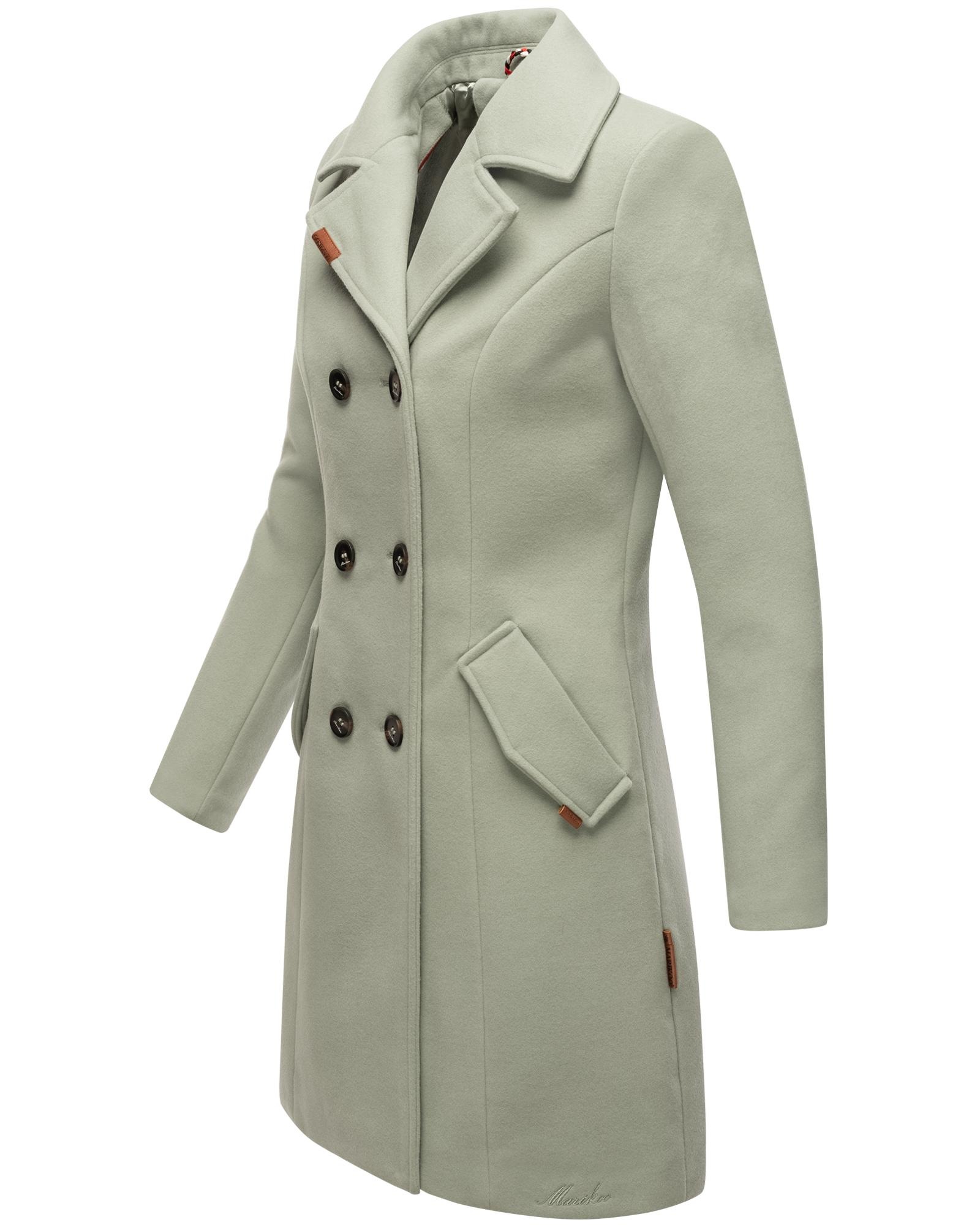 Marikoo Kurzmantel "Nanakoo" edler Damen Trenchcoat in Woll-Optik günstig online kaufen
