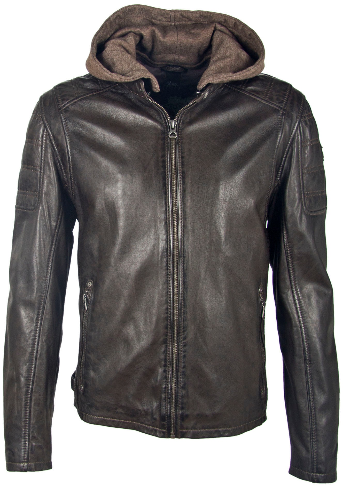 Mauritius Lederjacke "Rylo LAKEV" mit Kapuze Reißverschluss, Reißverschluss günstig online kaufen