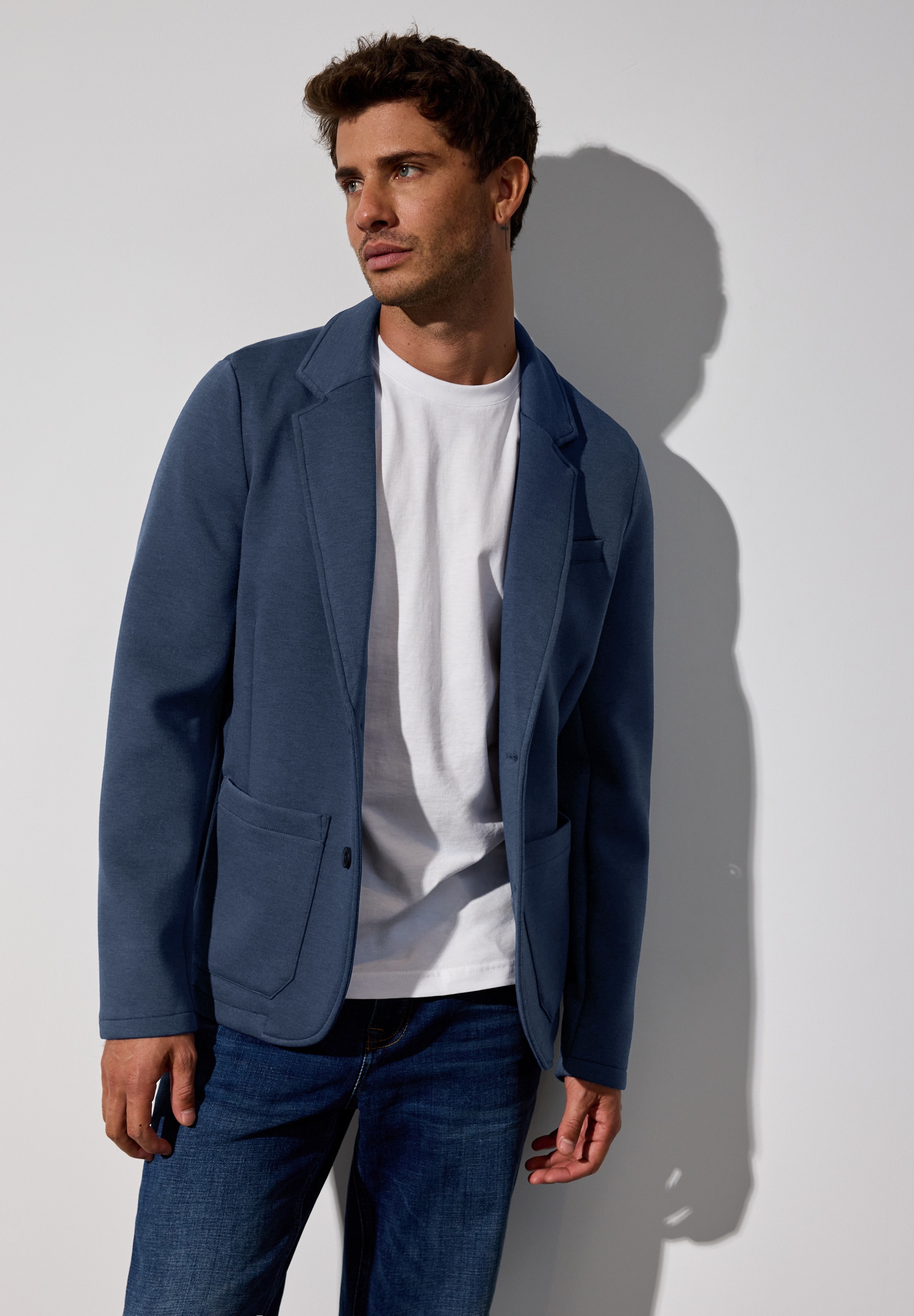 STREET ONE MEN Blouson, ohne Kapuze, aus elastischem Materialmix günstig online kaufen