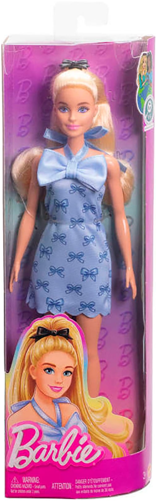 Barbie Anziehpuppe »Fashionista Puppe mit blauer Schleife«